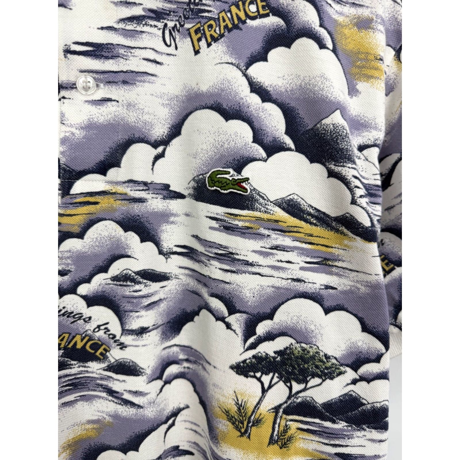 Lacoste Lacoste Greeting From France Polo T-Shirt Classic Fit Multicolor XL M/L Mens Polo Shirt Size US L / EU 52-54 / 3 - 5 Thumbnail
