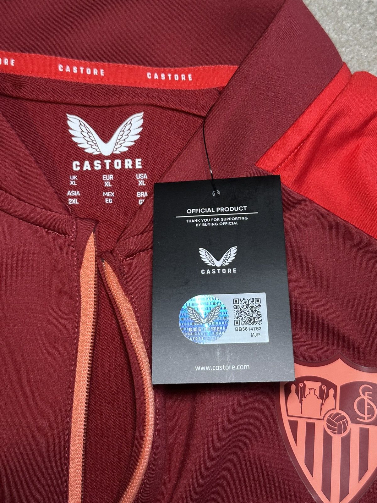 Castore Sevilla FC Training Quarter Zip Size US XL / EU 56 / 4 - 6 Thumbnail