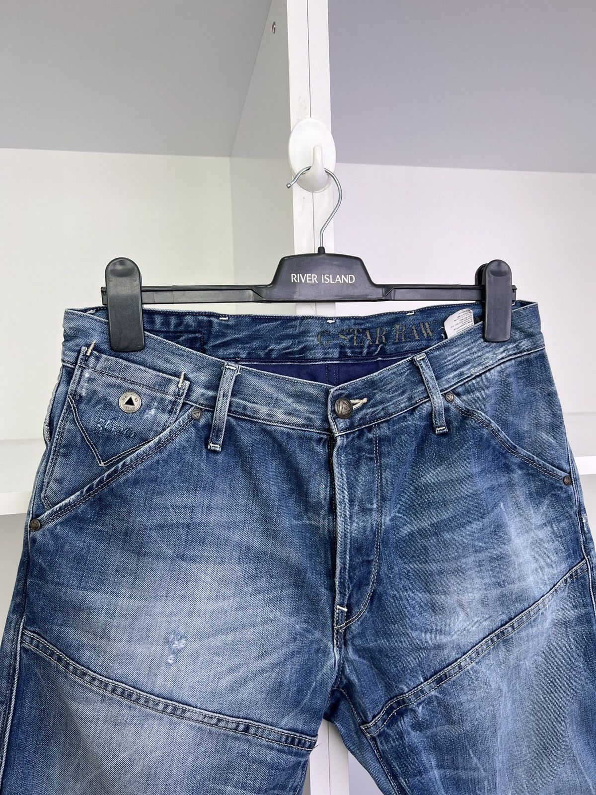 G-Star × Vintage Vintage G-Star MOTOR 5620 3D TAPERED EMBRO SHORTS Size US 32 / EU 48 - 5 Thumbnail