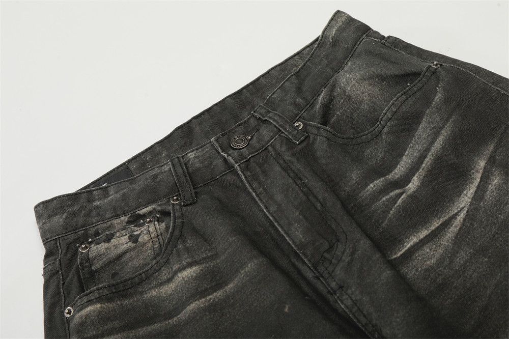 Vintage Men's Heavy-Duty Loose-Fit Distressed Dirty Denim Jeans Size US 32 / EU 48 - 3 Thumbnail