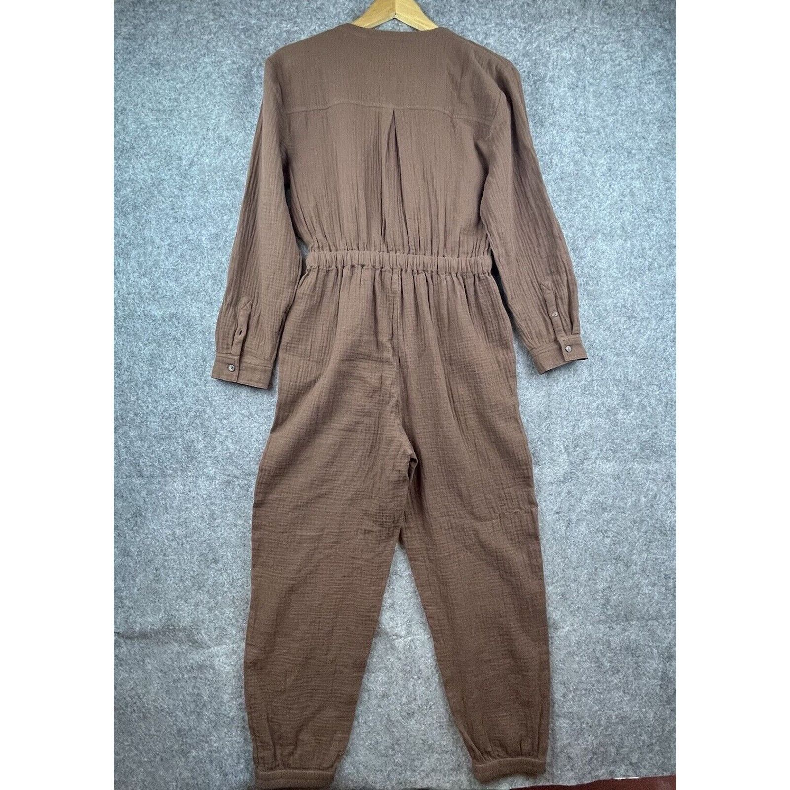 Madewell Madewell Jumpsuit Womens 2 Brown Cinch Waist Dolman Jogger Size 26" / US 2 / IT 38 - 3 Thumbnail
