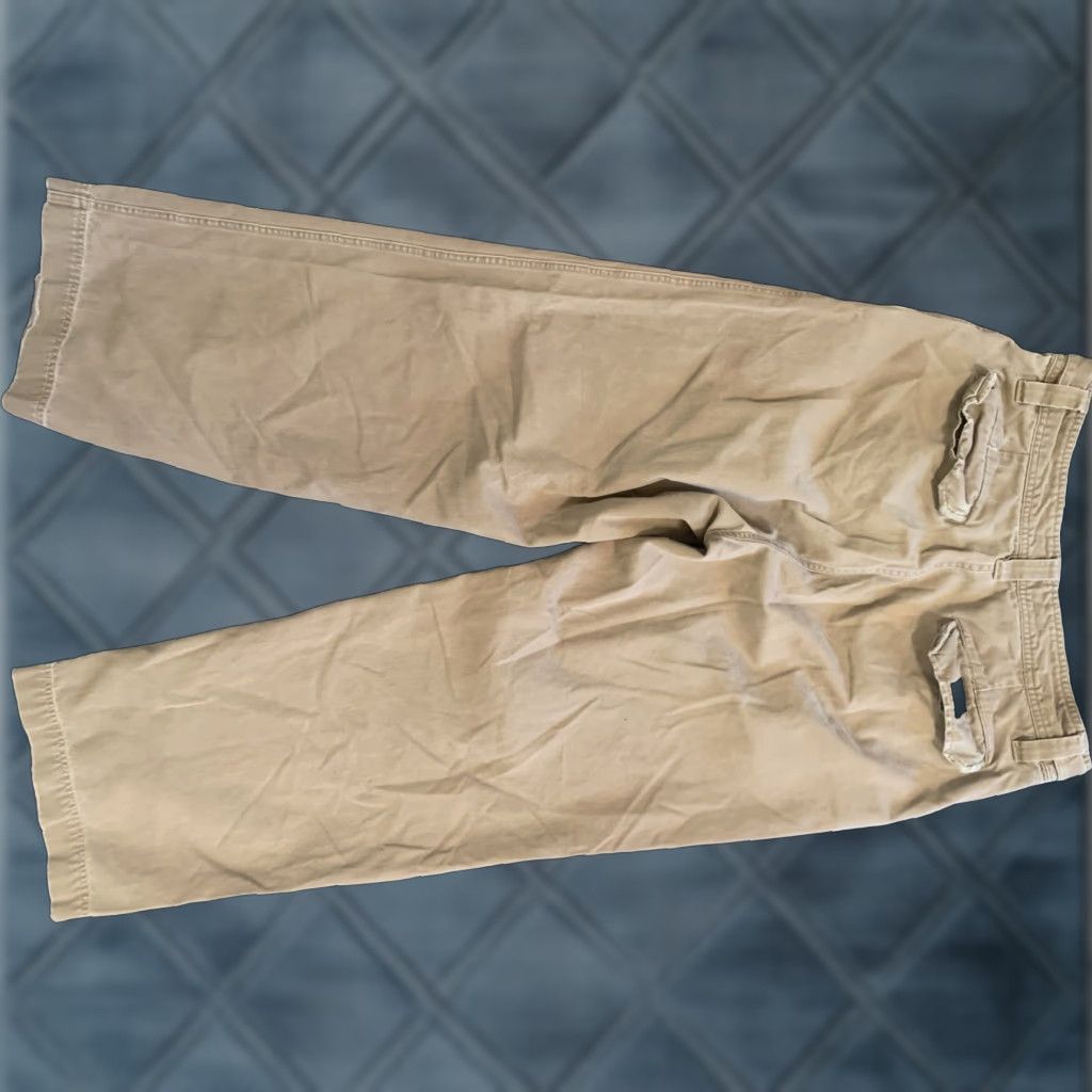 Express Express Mens Chino Pants Slim Straight Beige Cotton Spandex 31x32 Regular Waist 32in Size US 32 / EU 48 - 1 Thumbnail