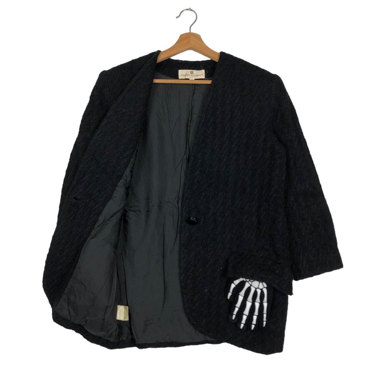 Vintage 🔥Rare Vintage Mohair Wool Jacket Pierre Balmain Paris Size M / US 6-8 / IT 42-44 - 9 Thumbnail