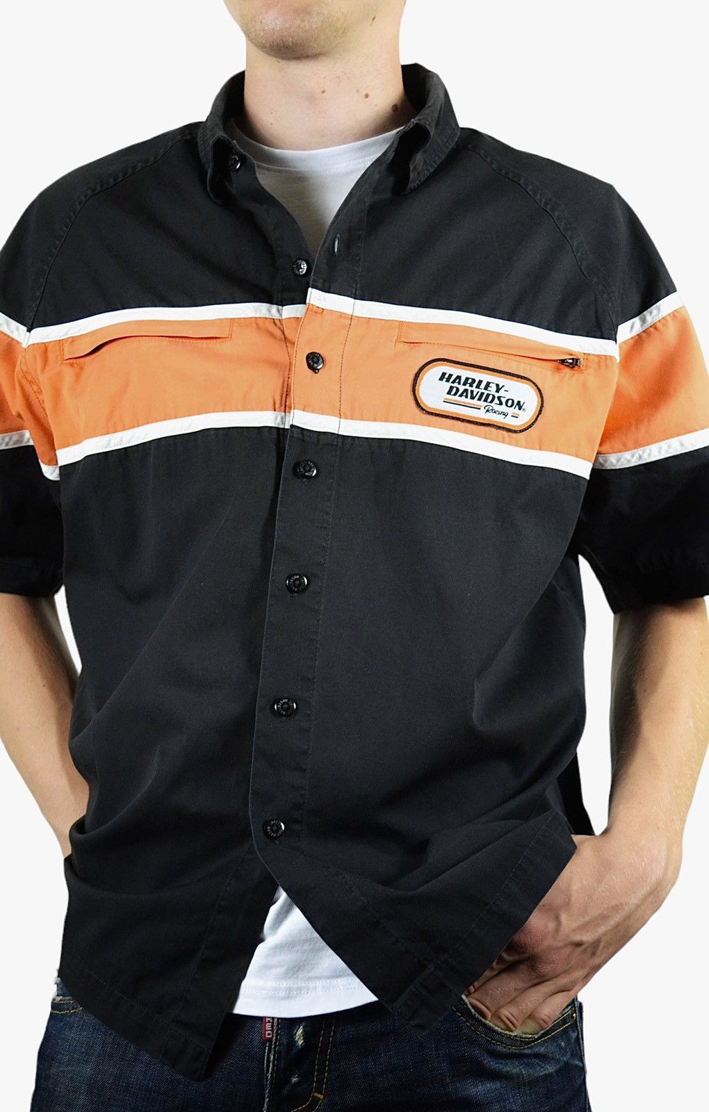 Harley Davidson Vintage Harley Davidson Mechanic Y2K Racing Shirt Size US M / EU 48-50 / 2 - 3 Thumbnail