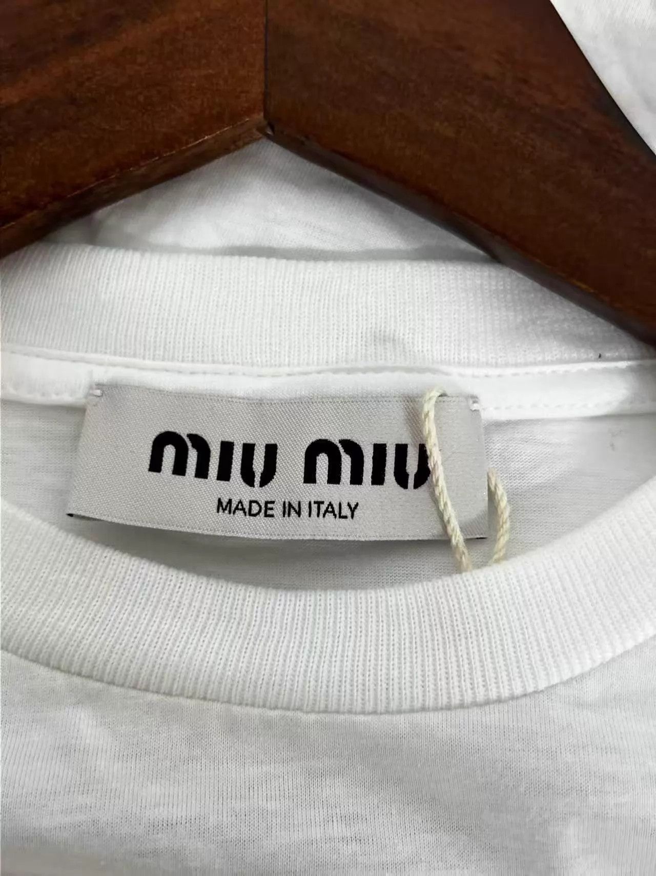 Miu Miu MIU MIU White Logo Oversized Tee XS Size XS / US 0-2 / IT 36-38 - 3 Thumbnail