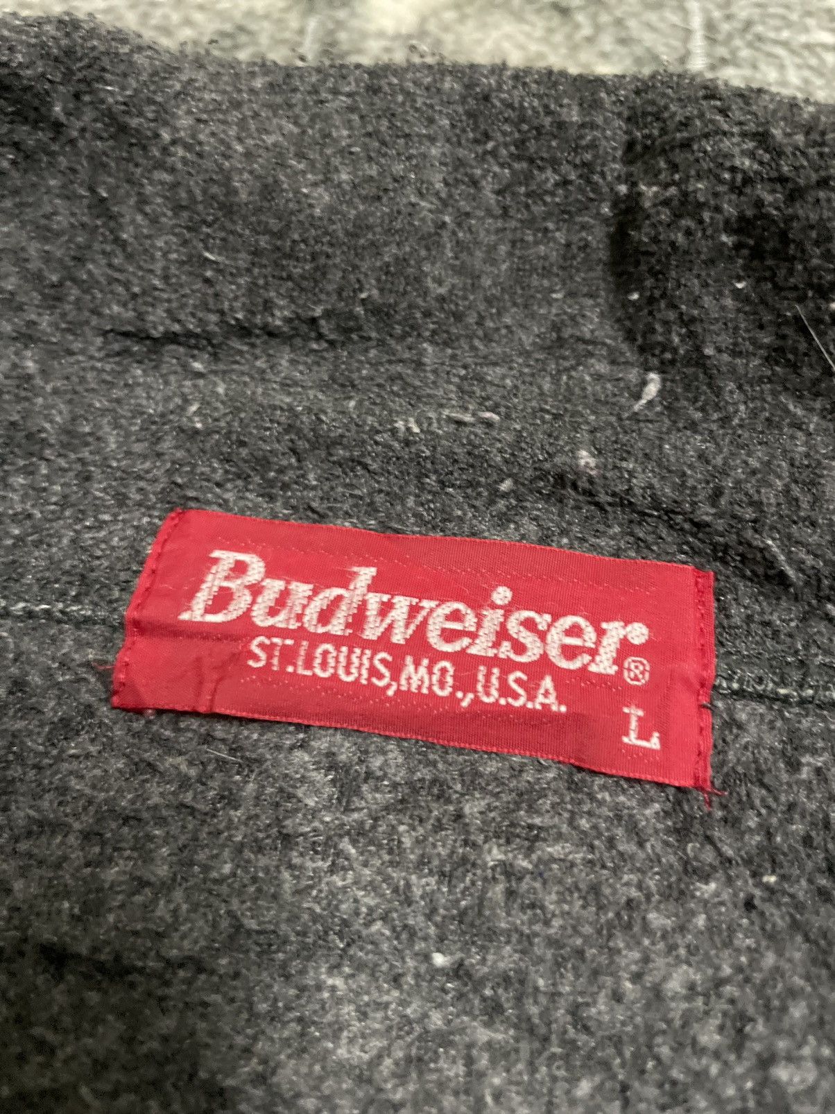 Budweiser × Vintage VINTAGE BUDWEISER FLANNEL BUTTON UP WOOL Size US L / EU 52-54 / 3 - 9 Thumbnail