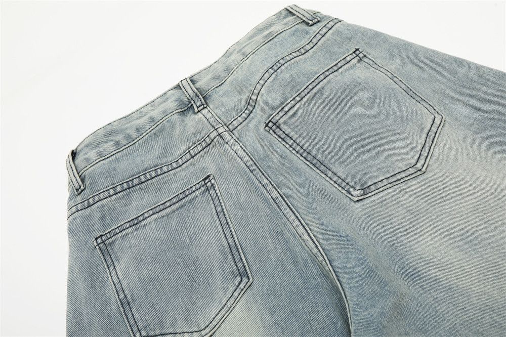 Vintage Men's multi-pocket workwear washed distressed scimitar jeans Size US 32 / EU 48 - 5 Thumbnail