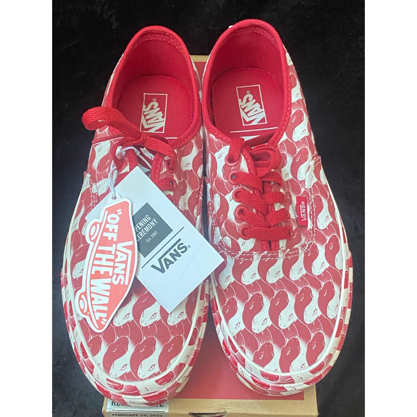 Opening Ceremony × Vans Vans Authentic Opening Ceremony Red Snake sz m8 w9.5 Size US 8 / EU 41 - 6 Thumbnail