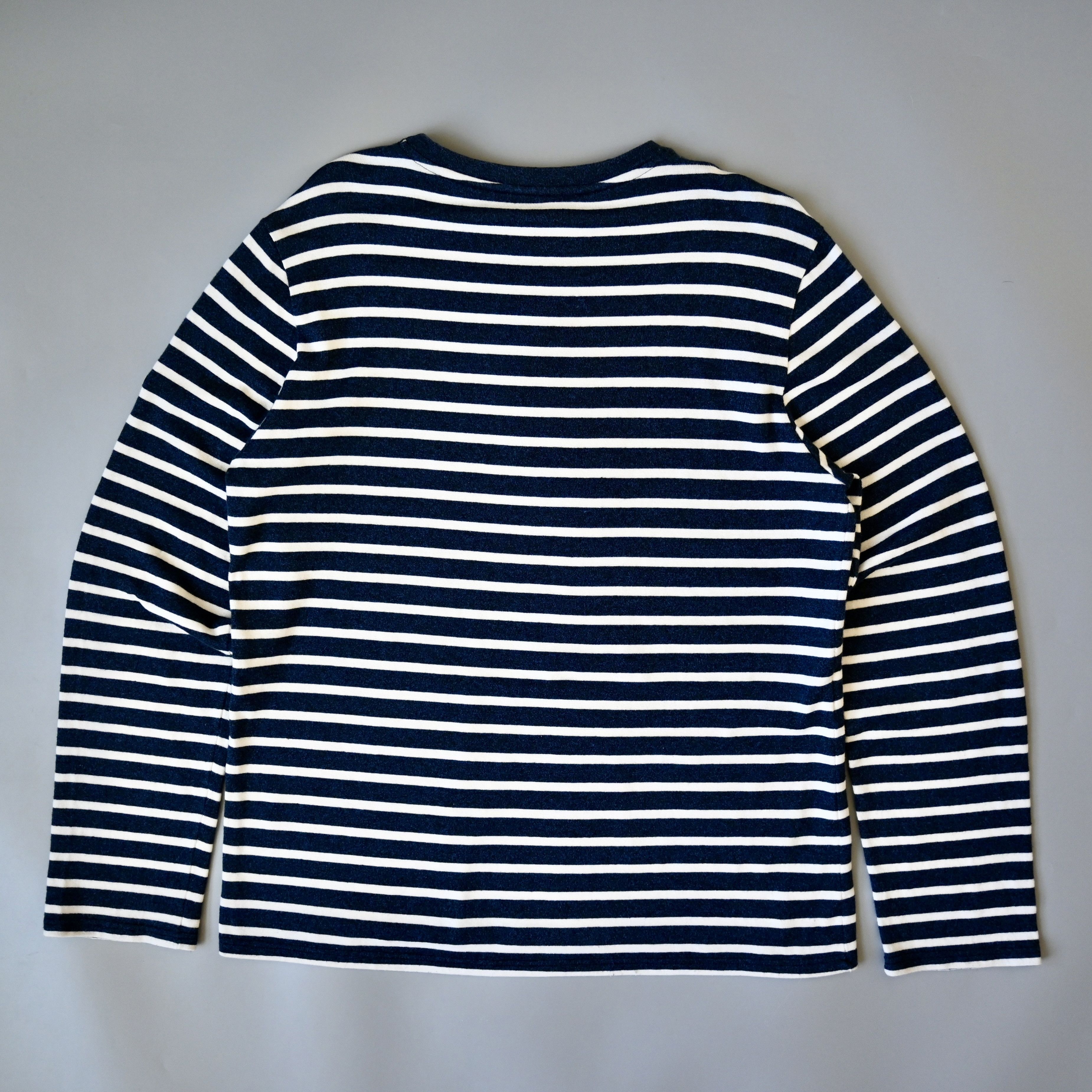 Saint James SAINT JAMES 50/50 cotton linen ringer neck striped t-shirt Size US L / EU 52-54 / 3 - 5 Thumbnail