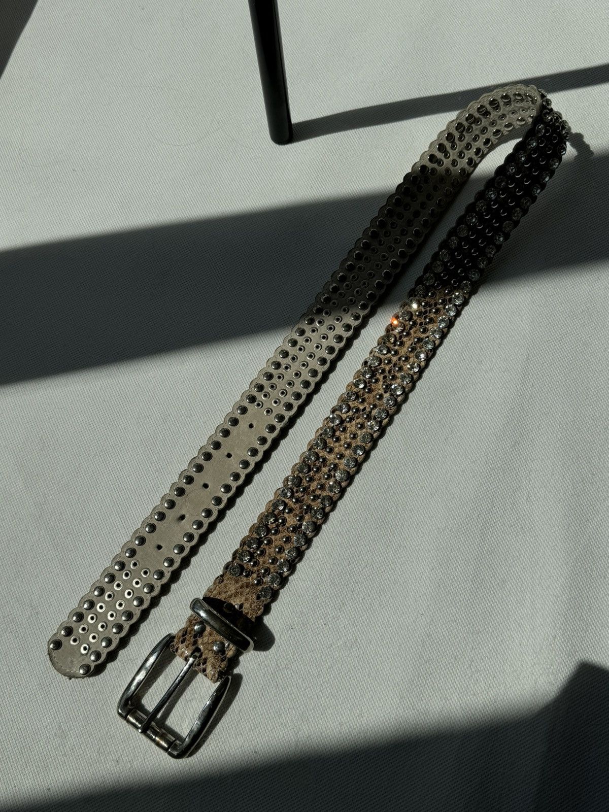 B.B. Simon × Vintage Vintage Rhinestone Y2k Leopard Avant Garde Belt Rare Size ONE SIZE - 10 Thumbnail