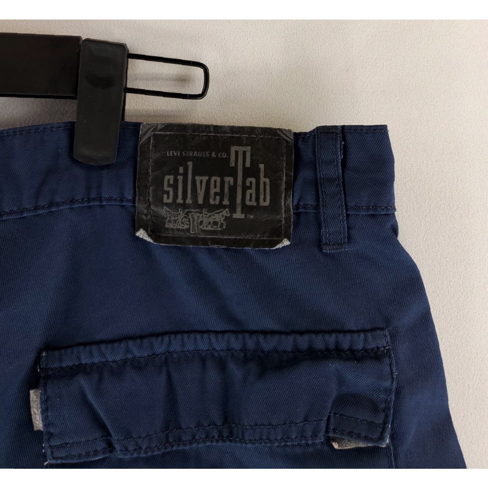 Levi's VINTAGE Levi's Silvertab VTG 90s Cargo Shorts Cotton Nylon Blend Blue Mens 34 Shortpants Size US 34 / EU 50 - 3 Thumbnail
