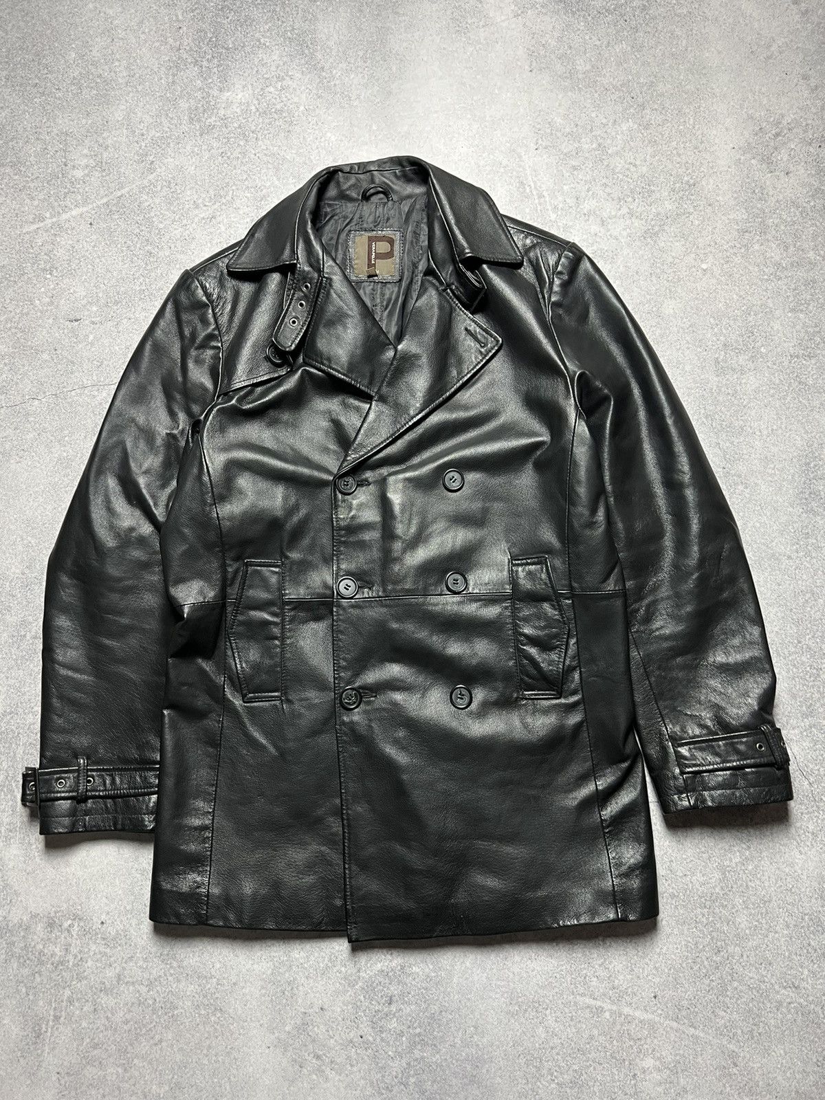 Vera Pelle Vintage Vera Pele Faded Leather Coat Jacket Size US L / EU 52-54 / 3 - 1 Thumbnail