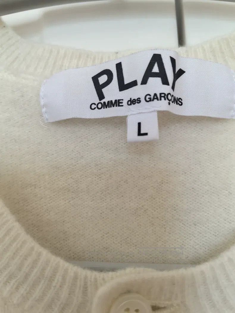 Comme des Garcons Comme Des Garcons White heart knit cardigan Size L / US 10 / IT 46 - 5 Thumbnail