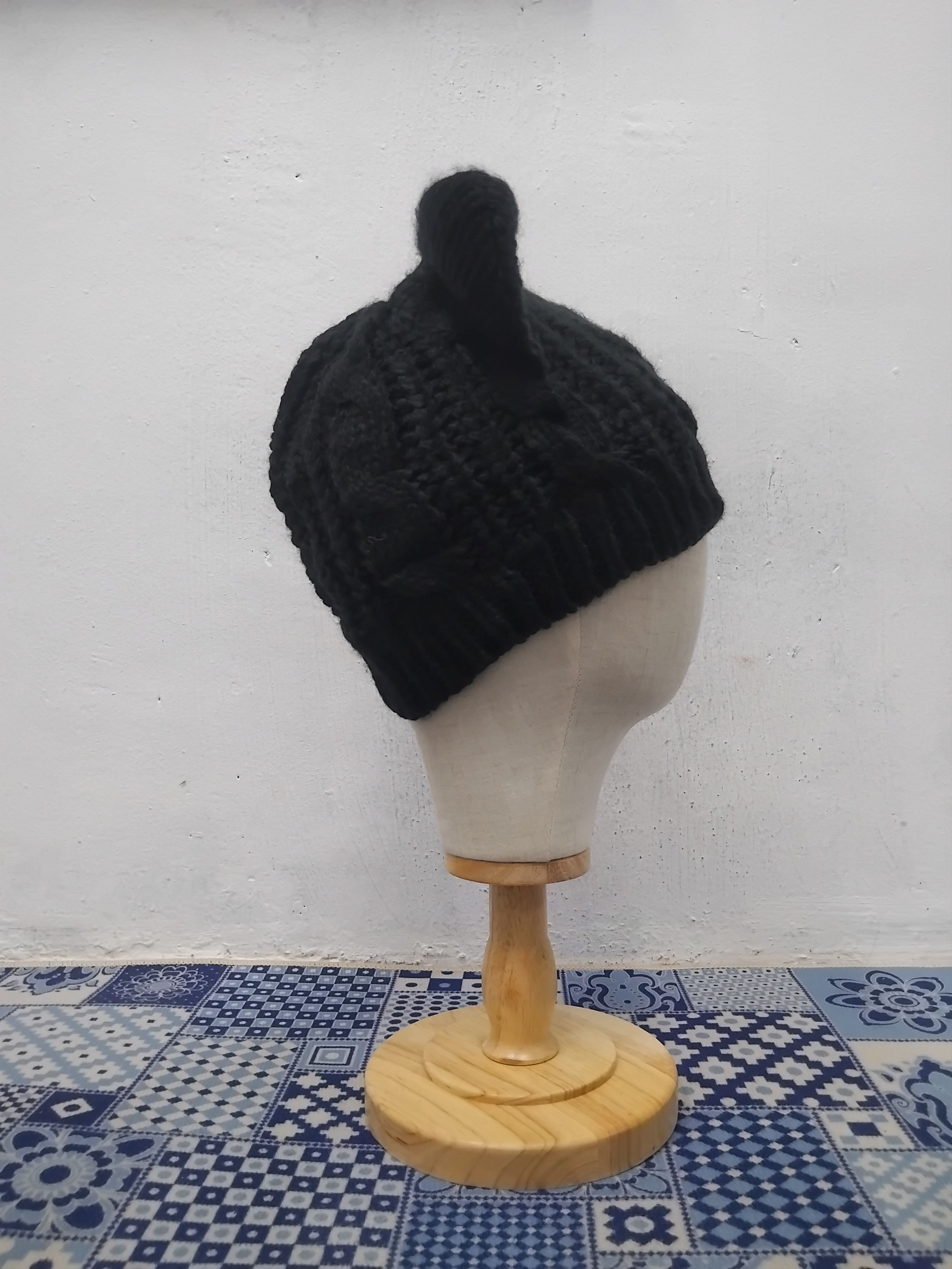 Japanese Brand Mouse black colour beanie Size ONE SIZE - 5 Thumbnail