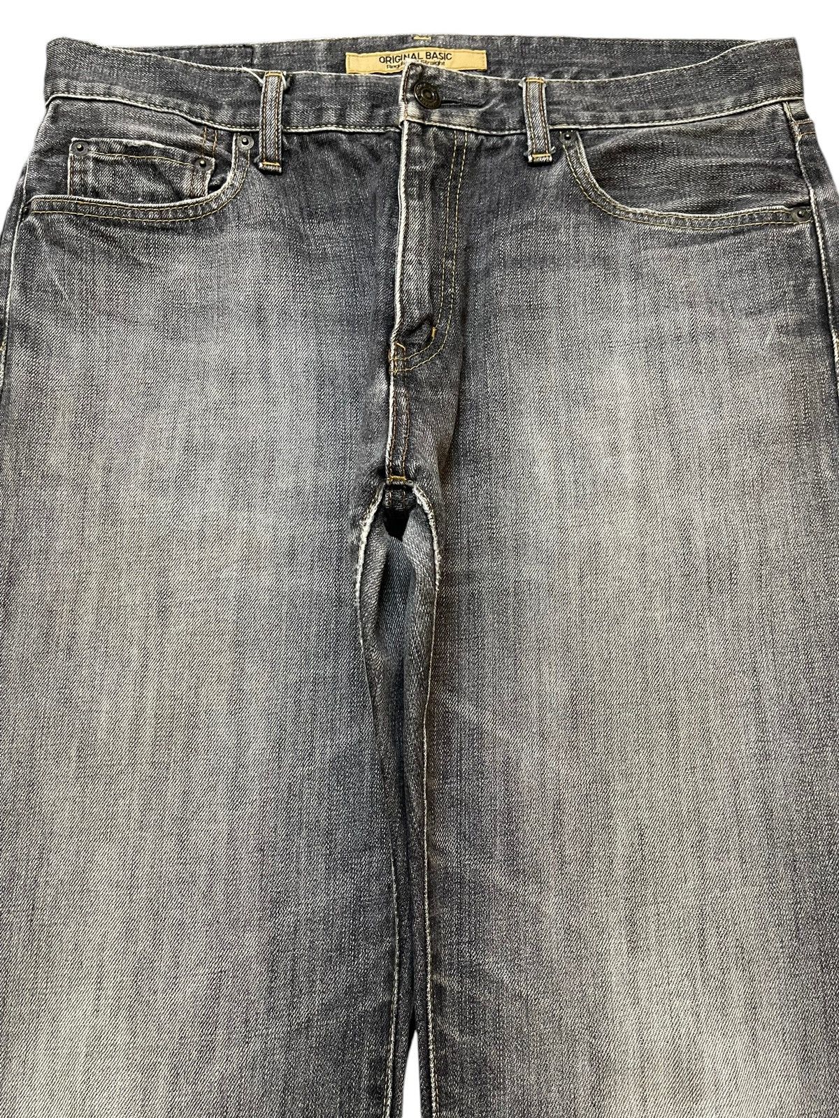Uniqlo Vintage Y2K Japan Uniqlo Grey Faded Wash Style Straight Leg Size US 33 - 3 Thumbnail