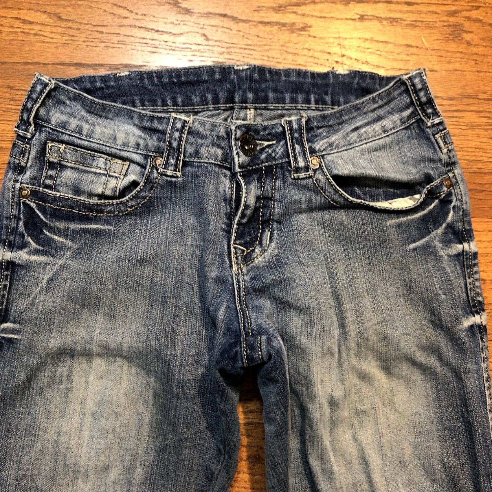 Arrow Cowgirl Tuff Jeans Blue Denim Bootcut 27 X 30 Inseam Arrow Head Hemmed Size 27" / US 4 / IT 40 - 4 Thumbnail