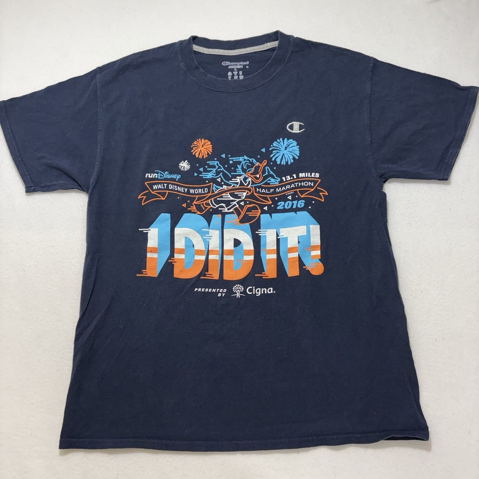 Champion RunDisney Champion Large 16 Half Marathon TShirt DisneyWorld Size US L / EU 52-54 / 3 - 1 Thumbnail