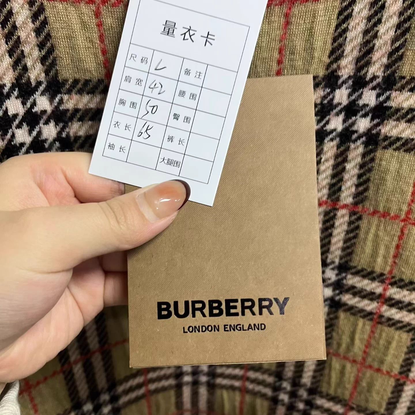 Burberry Burberry Beige Classic Check Crewneck Sweater L New Tags Size L / US 10 / IT 46 - 5 Thumbnail