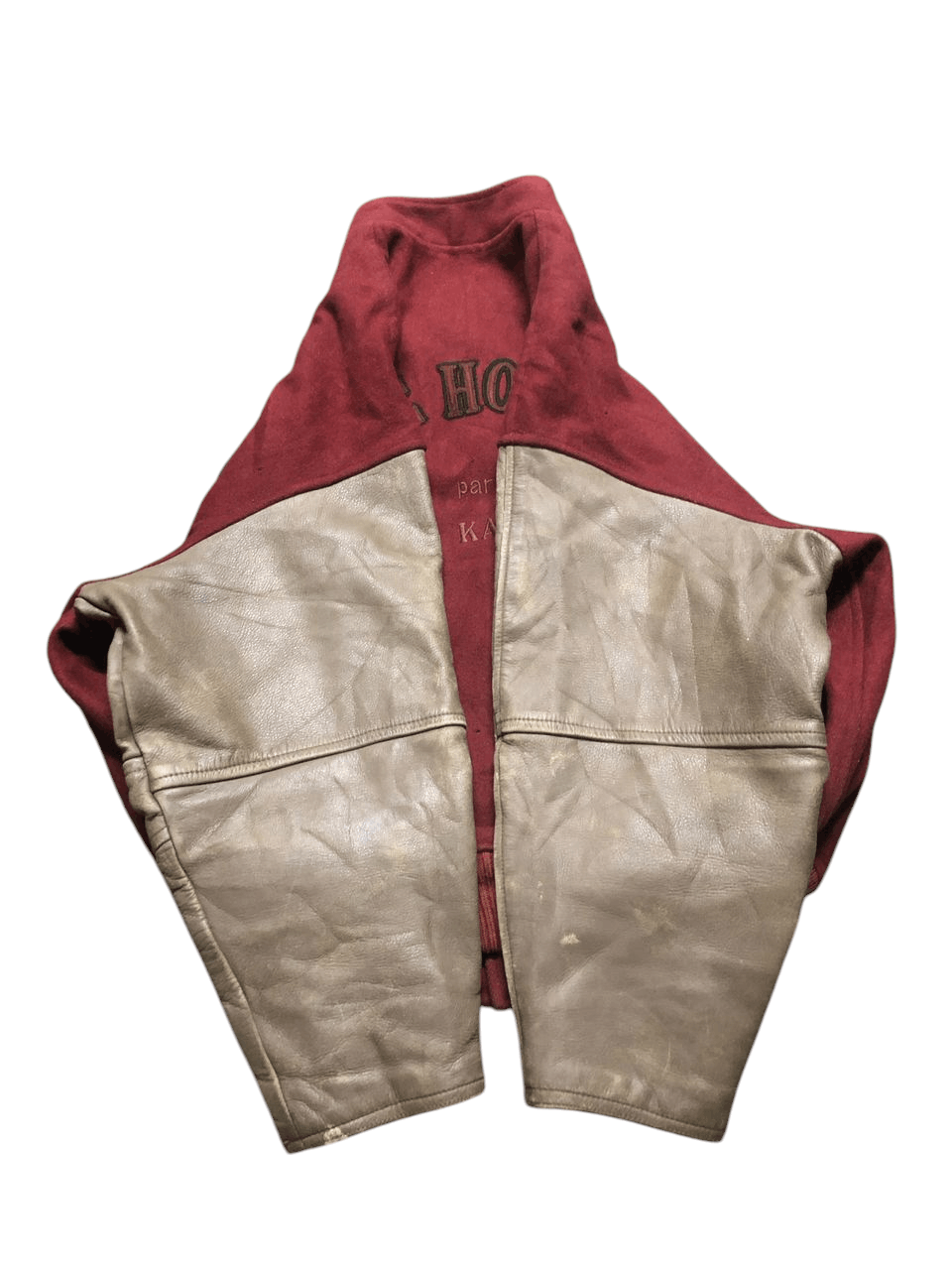 Issey Miyake VINTAGE TETE HOMME KATOH KAZUTAKA VARSITY JACKET DISTRESSED Size US L / EU 52-54 / 3 - 5 Thumbnail