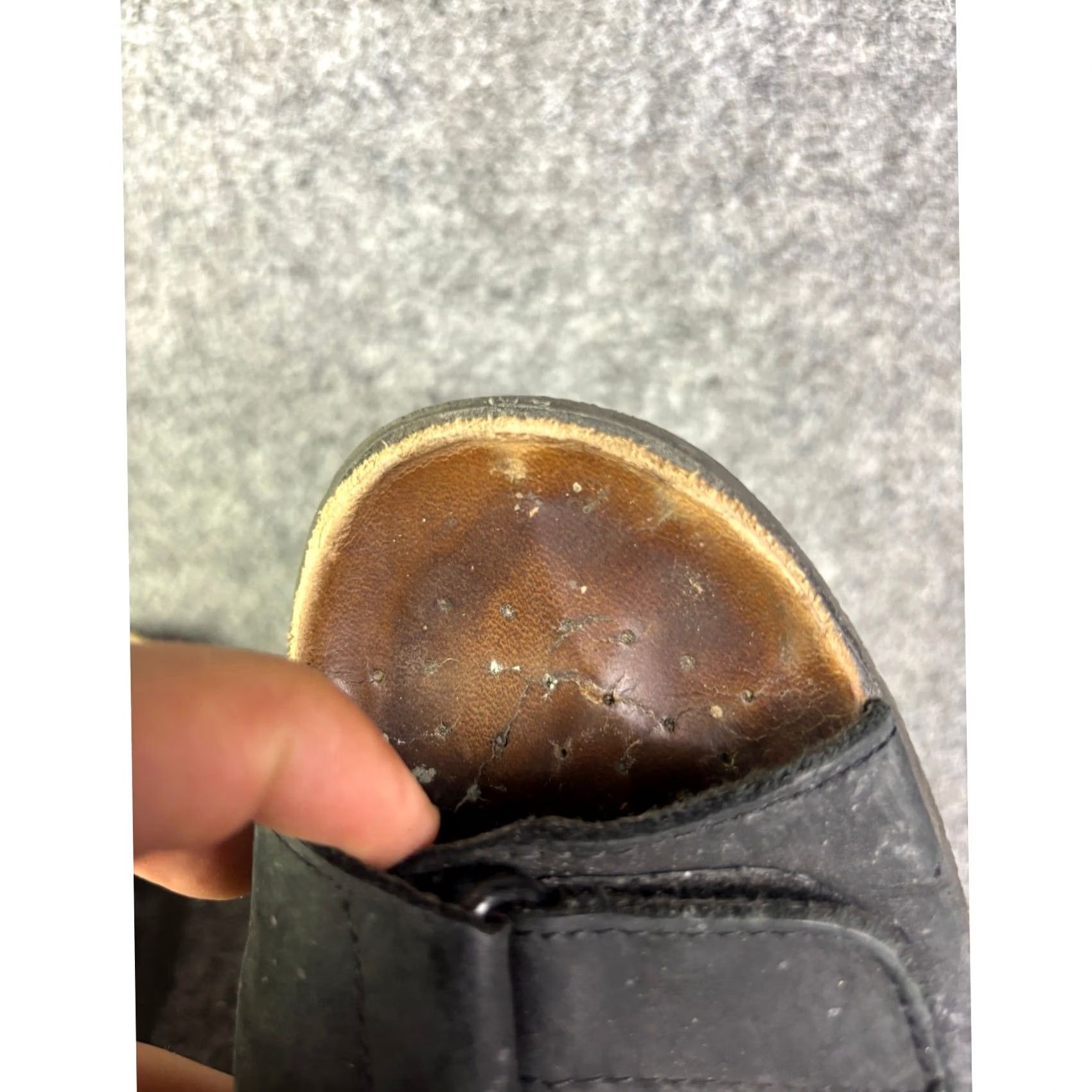 Vintage Fly Flot Sandals Womens 40 Black Leather Slingback Wedge Italy Size US 10 / IT 40 - 7 Thumbnail