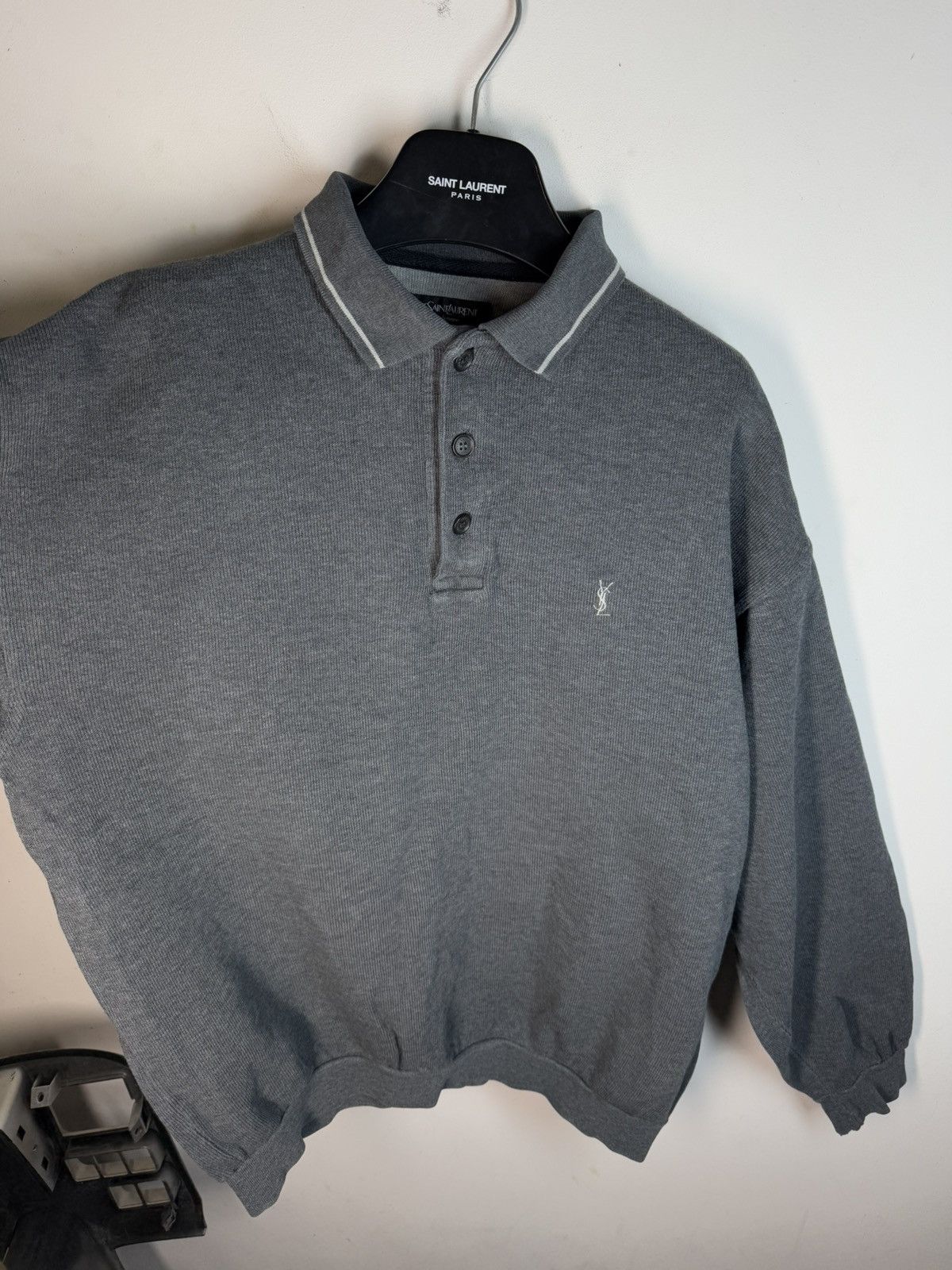 Yves Saint Laurent 90’s YSL Sweatshirt 1/4 Quarter Zip y2k Sweater Old Money Size US M / EU 48-50 / 2 - 18 Thumbnail