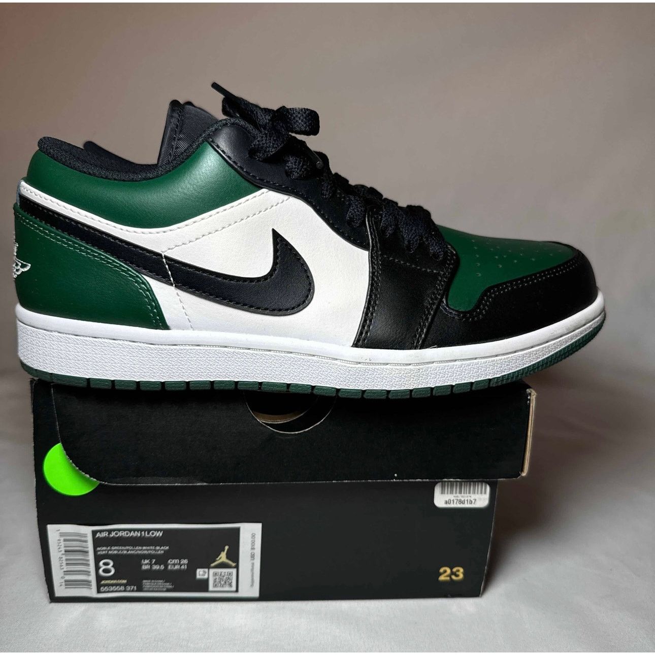 Jordan Brand × Nike Size 8 Nike Air Jordan 1 Low Green Toe Men's Shoes Ships Now Size US 8 / EU 41 - 1 Thumbnail