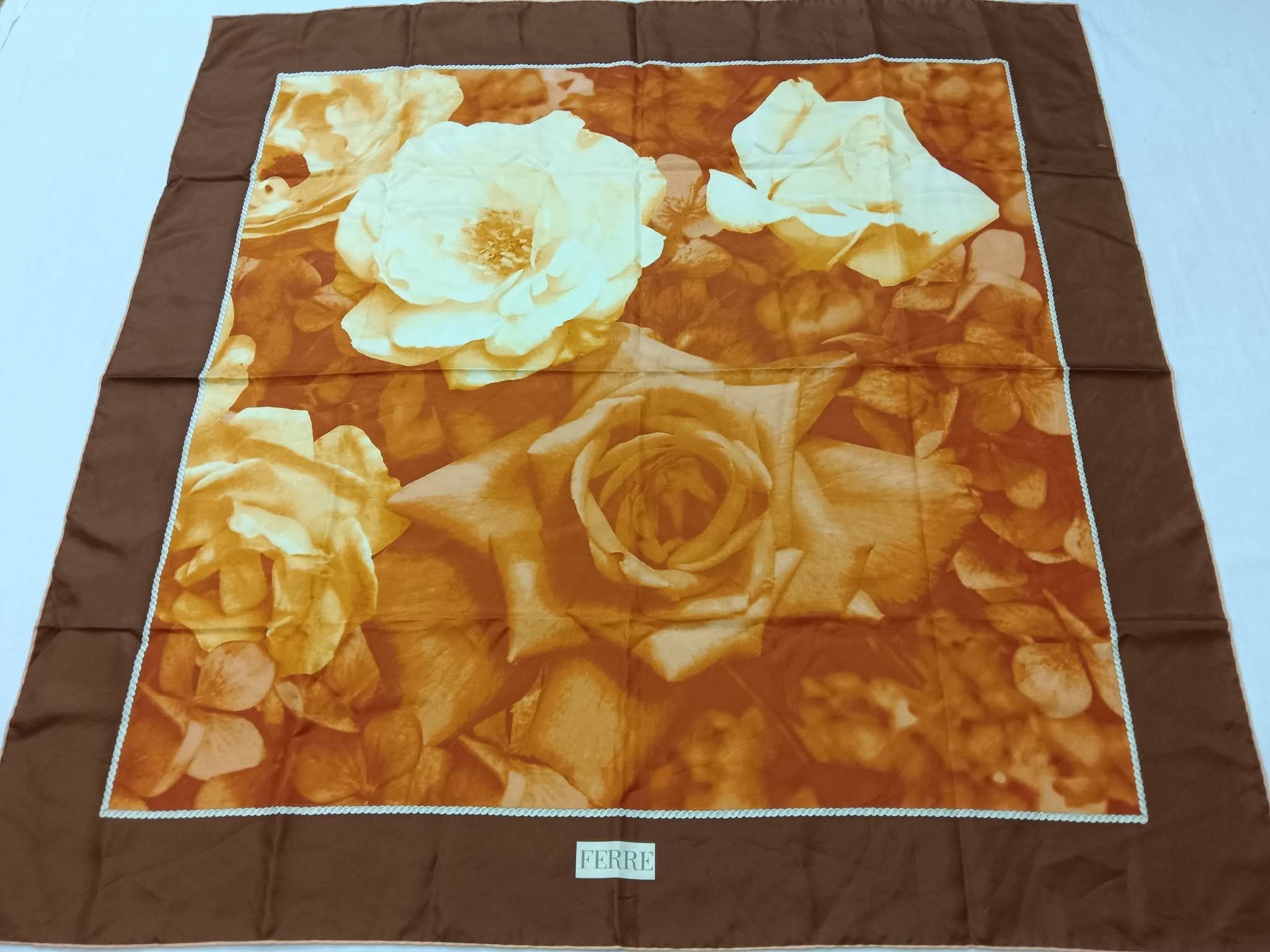 Gianfranco Ferre Gianfranco Ferre Floral Silk Scarf Size ONE SIZE - 4 Thumbnail