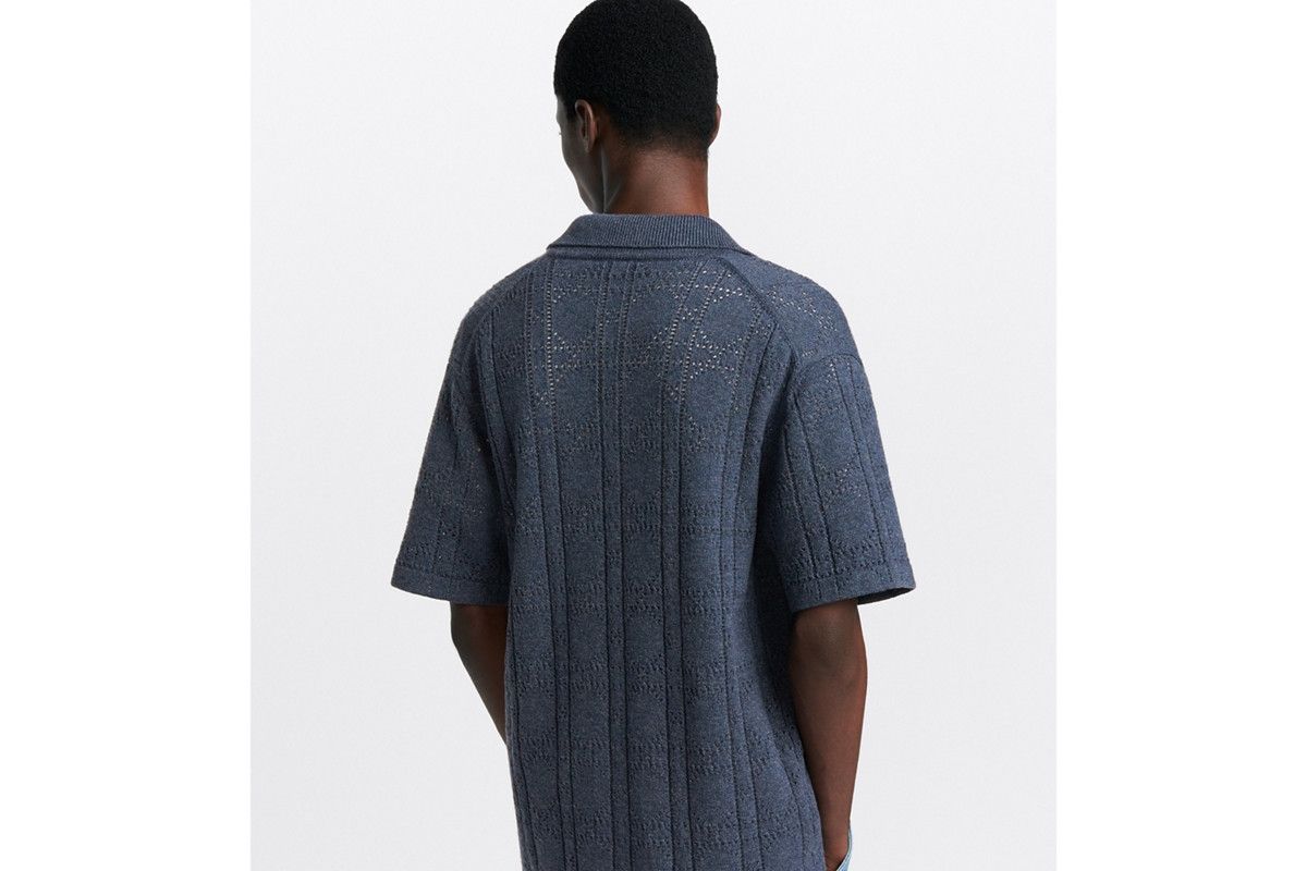 Dior o1bcso1str0226 Cannage Short-Sleeved Shirt in Blue Size US M / EU 48-50 / 2 - 5 Thumbnail