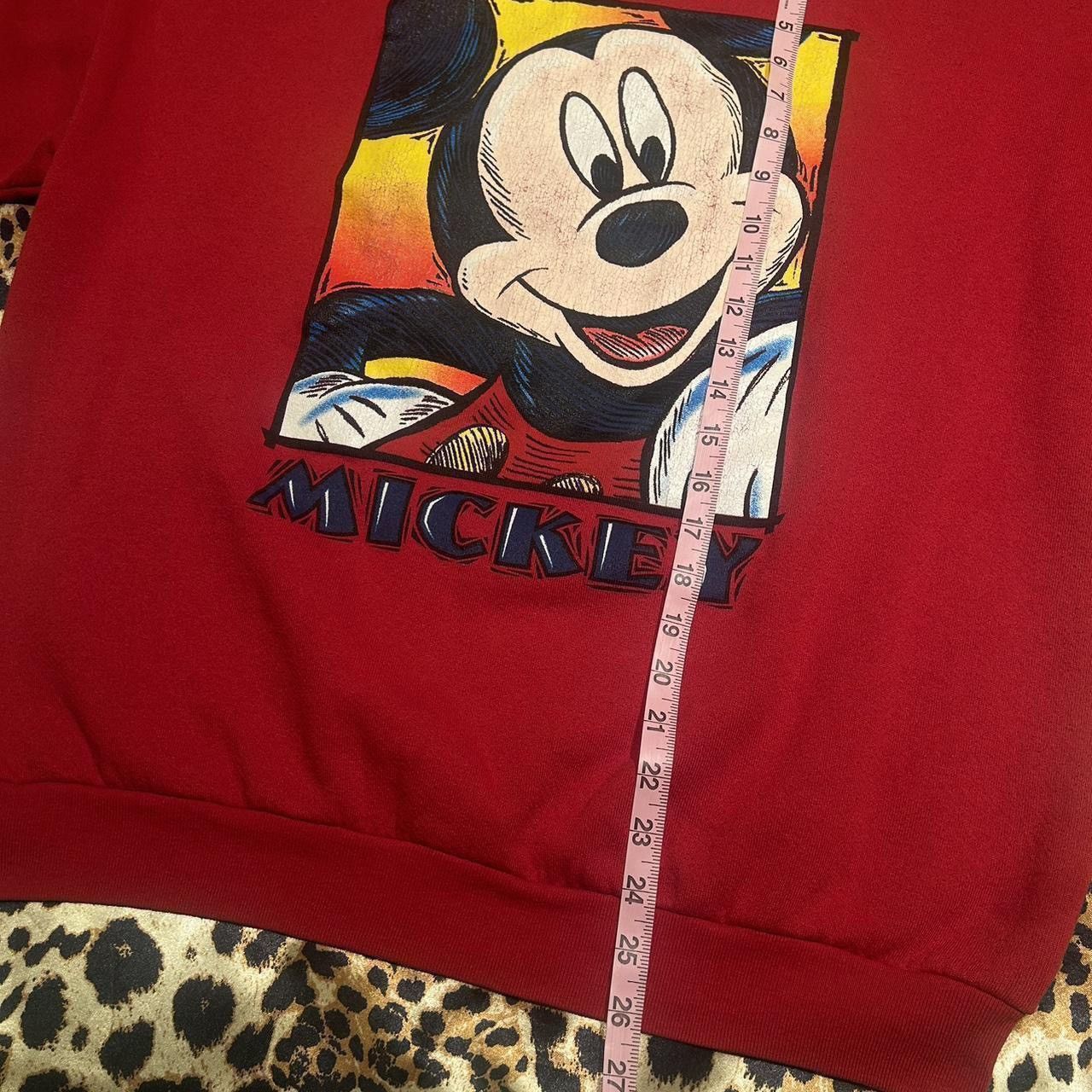 Disney × Vintage Vintage Mickey Mouse Mickey Disney Red Crewneck Sweatshirt Size US XL / EU 56 / 4 - 6 Thumbnail