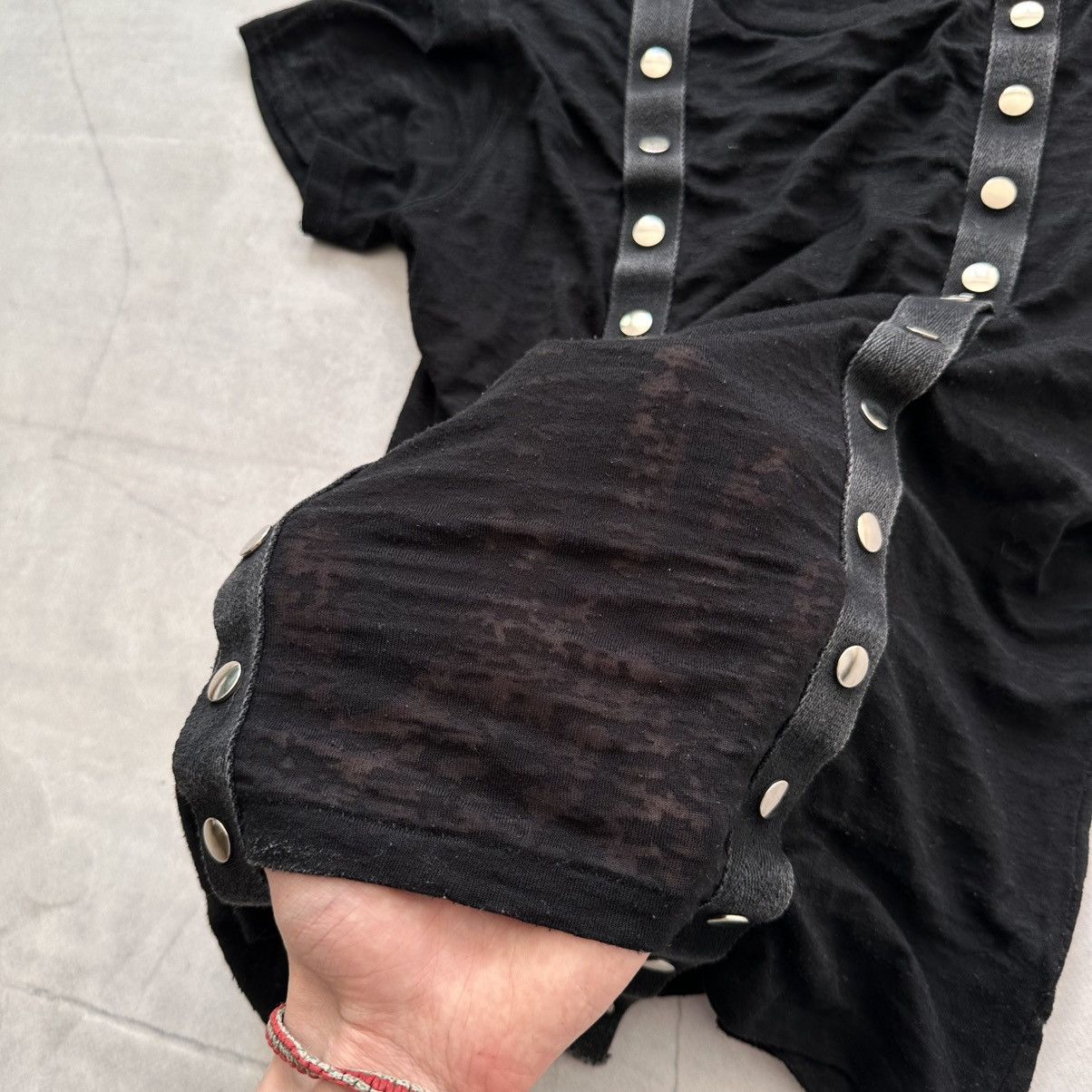 Hysteric Glamour × Undercover Gothic Studded Straps Mesh T Shirt LGB Tripp NYC Vibe Size M / US 6-8 / IT 42-44 - 5 Thumbnail