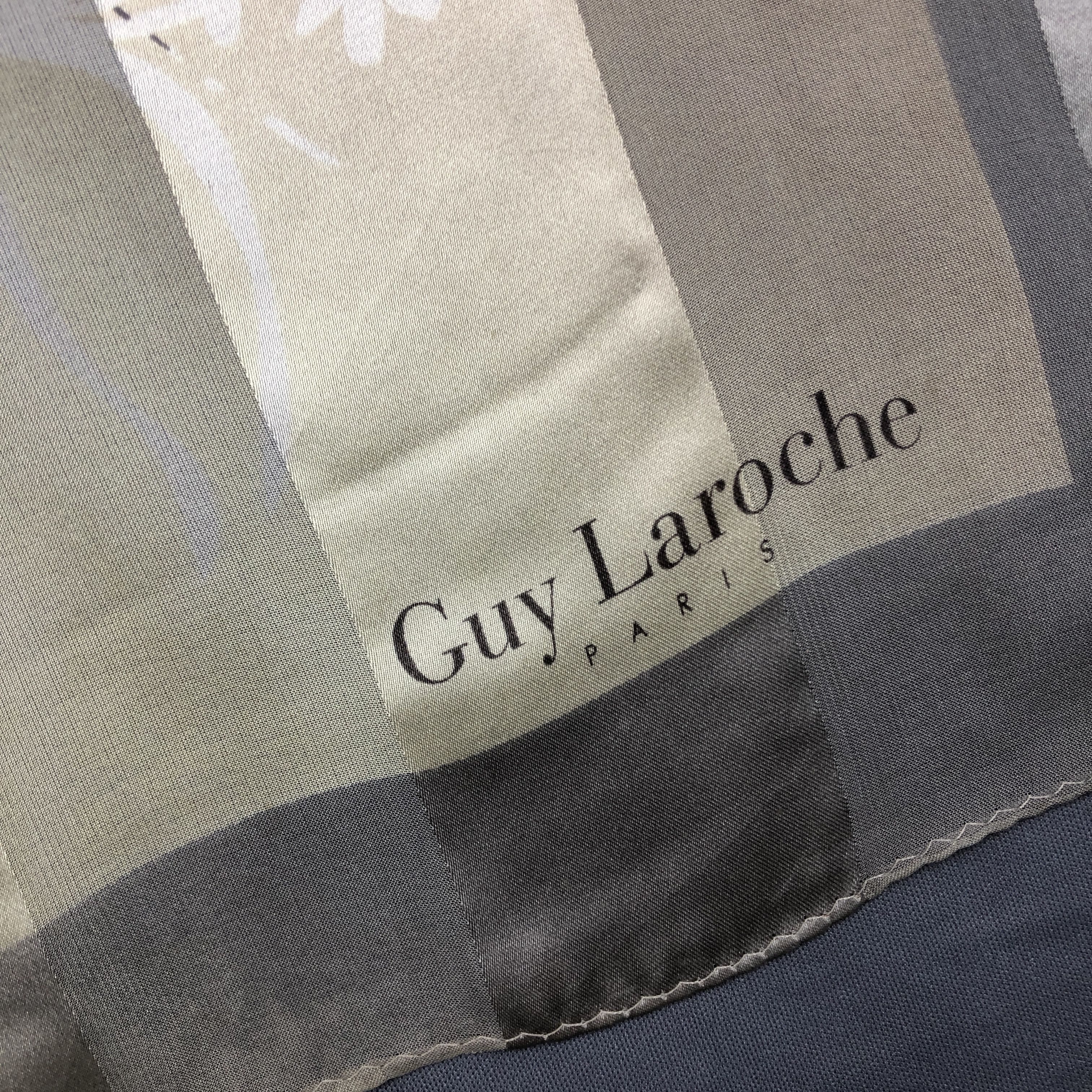 Guy Laroche × Vintage Vintage Guy Laroche SILK Scarf Twill Stole Wraps Scarves Size ONE SIZE - 17 Thumbnail