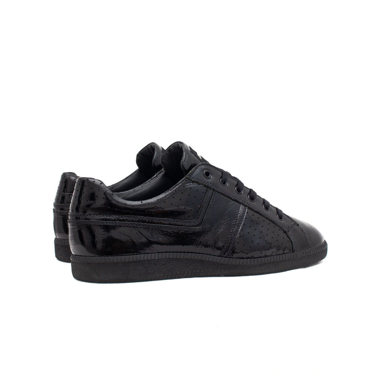 Miu Miu × Prada RARE MIU MIU GAT Patient Leather Low Top Sneaker Black US:9 Size US 9 / EU 42 - 4 Thumbnail