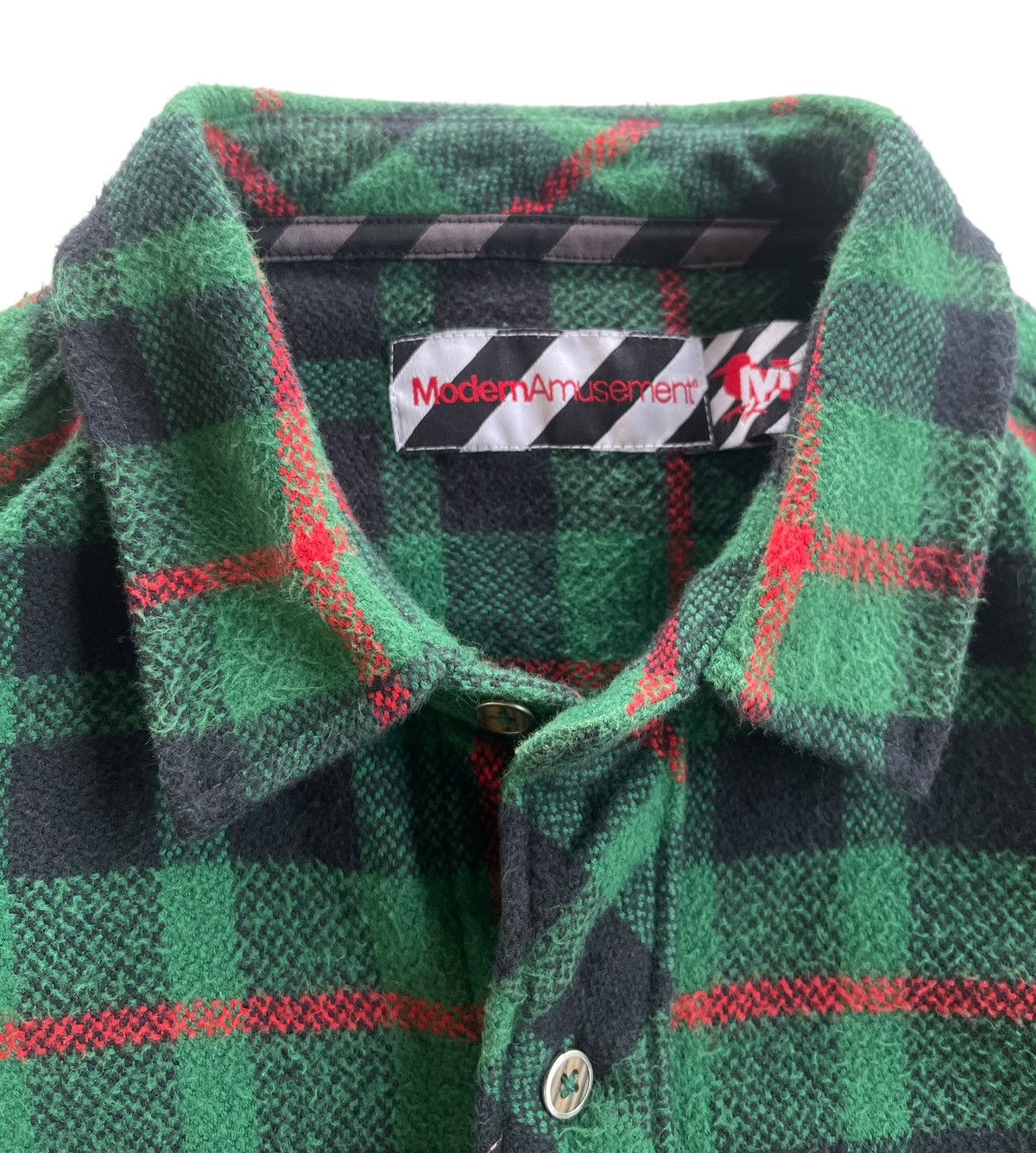 Modern Amusement Green Tartan Flannel Shirt Size US M / EU 48-50 / 2 - 8 Thumbnail