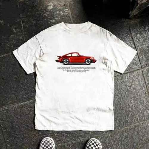 VIBE Atsuko x Kyoko White street washed retro car print t-shirt Size US M / EU 48-50 / 2 - 1 Thumbnail