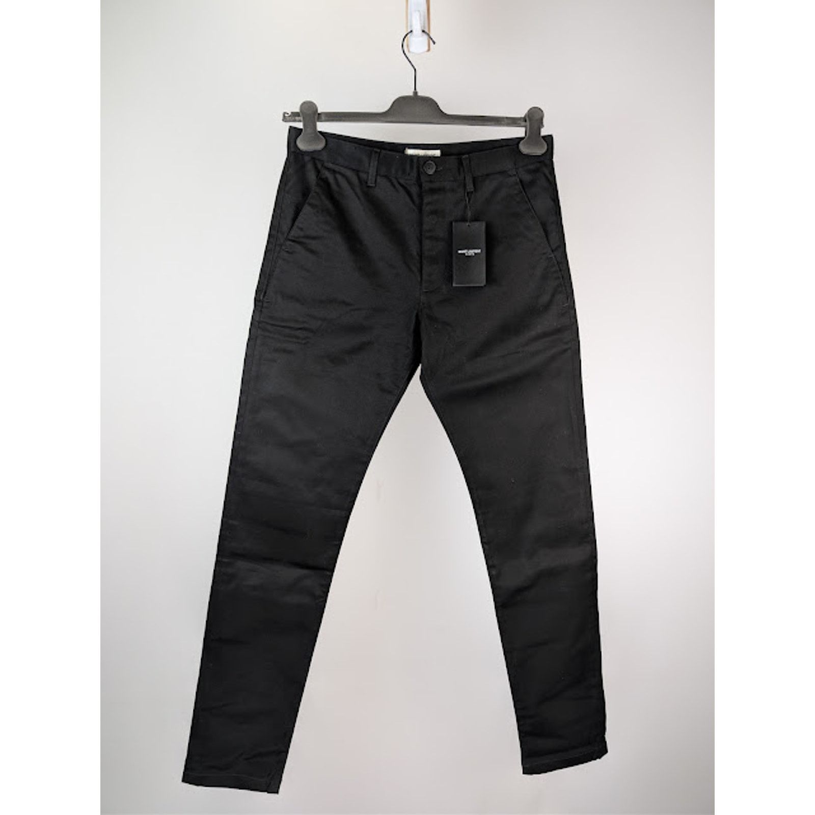 Saint Laurent Paris o1rshd1 Slim Fit Cotton Chino Pants in Black Size US 36 / EU 52 - 1 Thumbnail