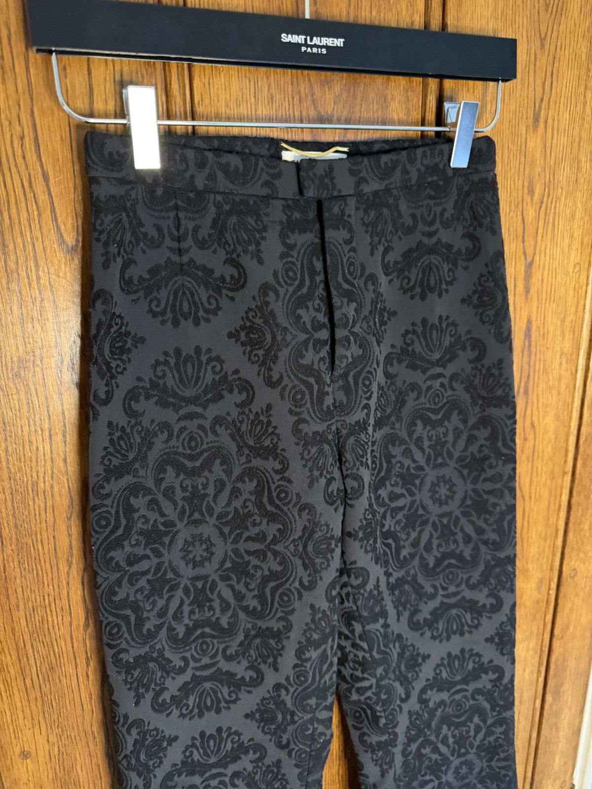 Saint Laurent Paris FW19 Saint Laurent paisley black long floral flares pants Size 34R - 11 Thumbnail