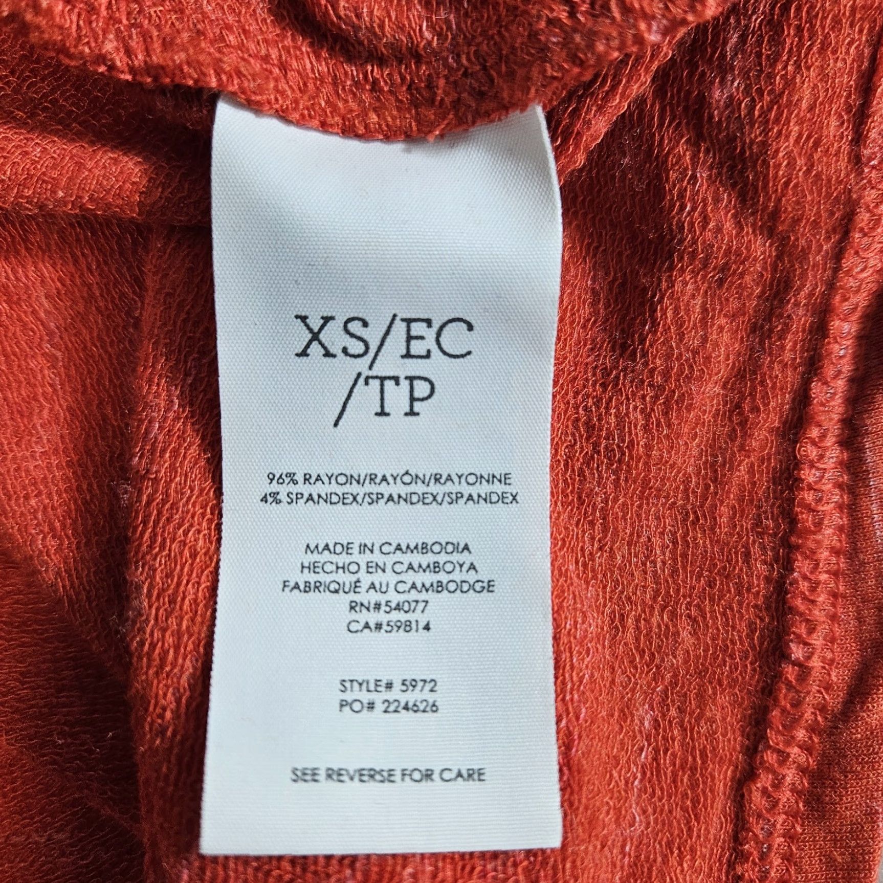 Vintage Cabi 5972 Womens Weekend Tank Dress Sz XS Orange Scoop Neck Rayon Blend Size XS / US 0-2 / IT 36-38 - 4 Thumbnail