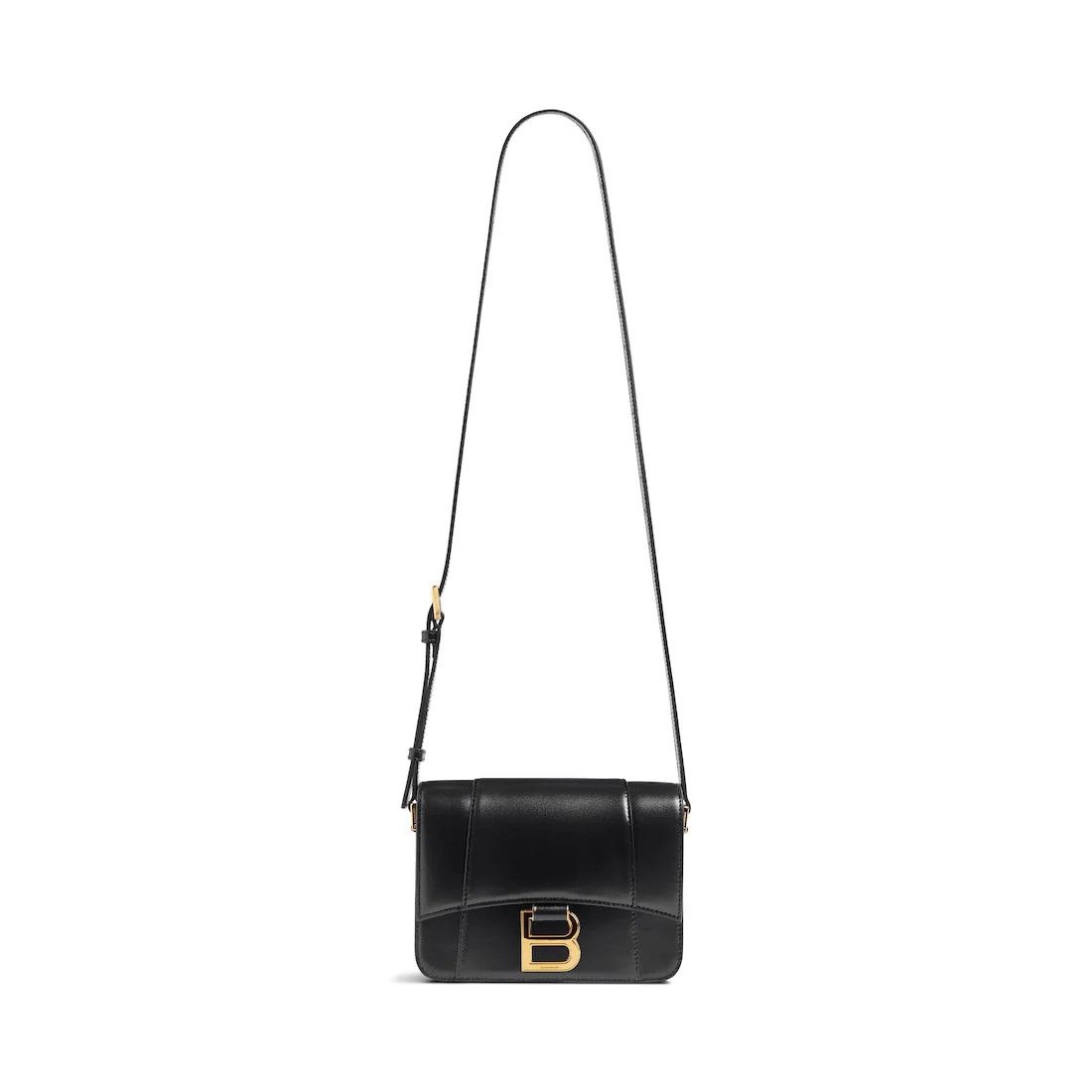 Balenciaga o1tr1nto0526 Size: OS / Hourglass Small Flap Bag in Black Size ONE SIZE - 1 Thumbnail