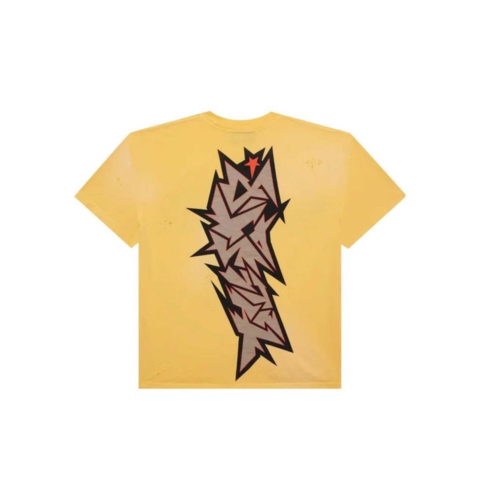 HELLSTAR Size M - Hellstar Crack Print Faded Distressed Yellow NEW Size US M / EU 48-50 / 2 - 2 Thumbnail