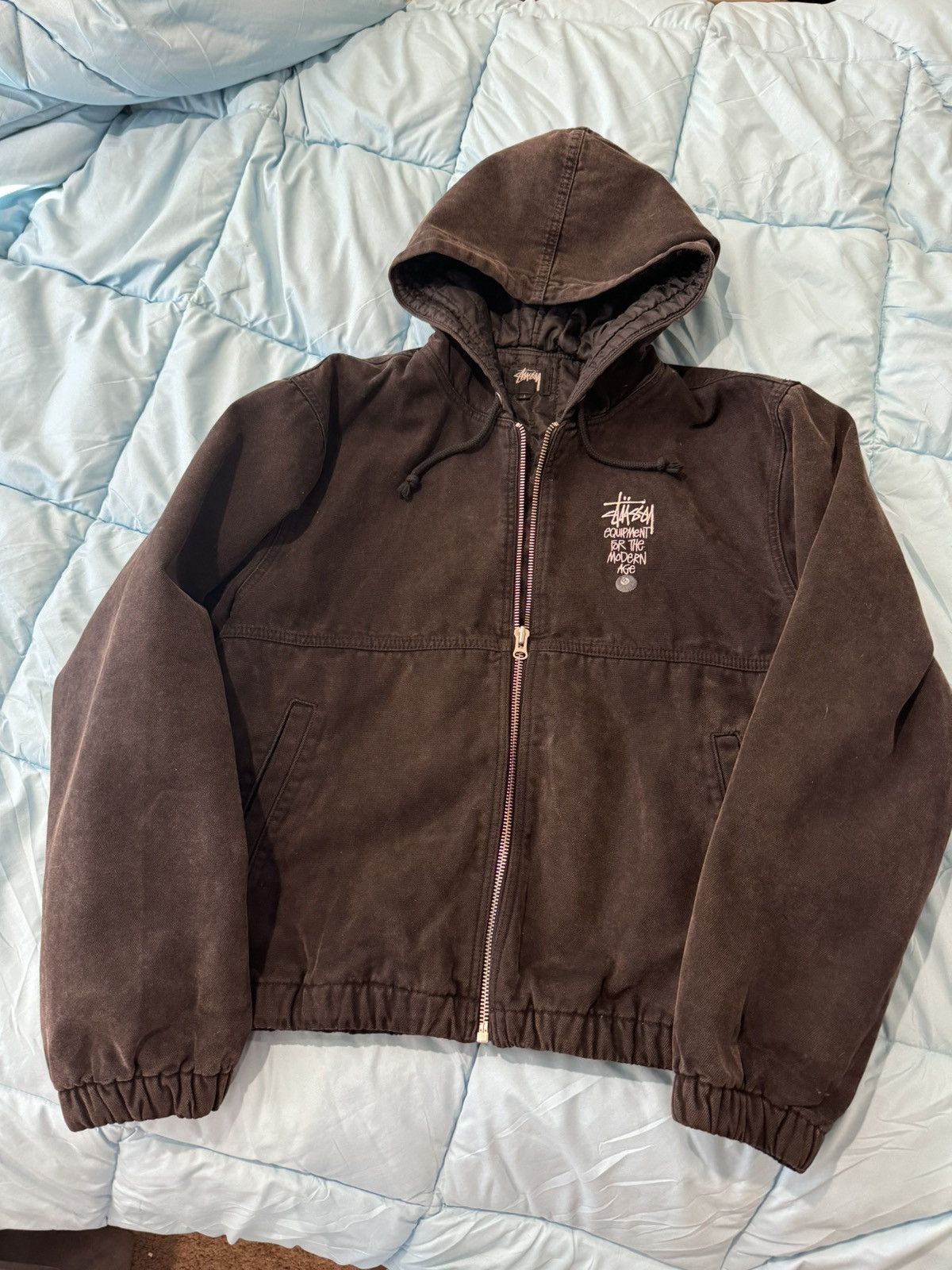 Stussy Stussy 8 Ball Overdyed Work Jacket Black | Grailed