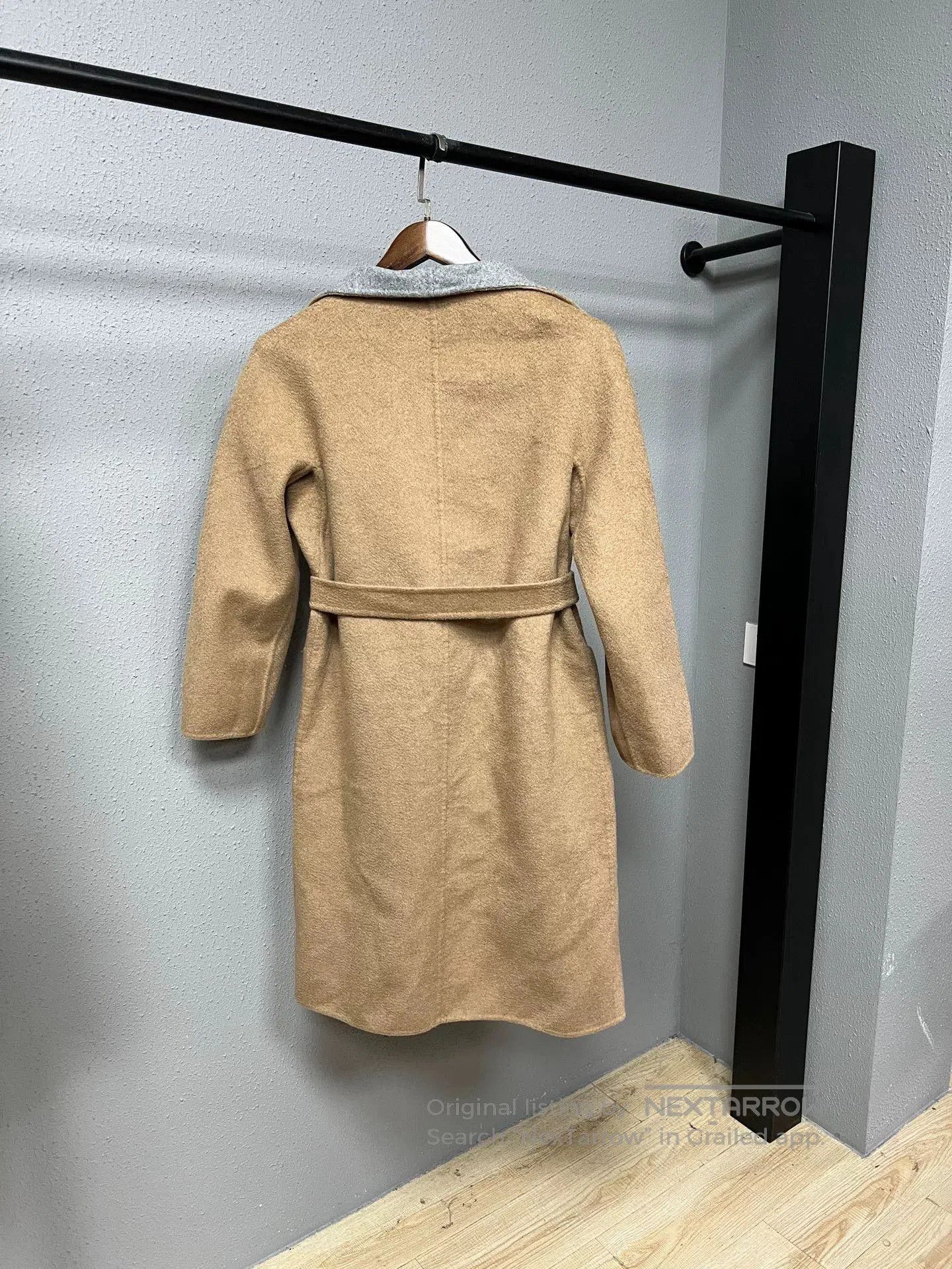 Max Mara Maxmara Beige Color Block Wool Coat. Size XS / US 0-2 / IT 36-38 - 2 Thumbnail
