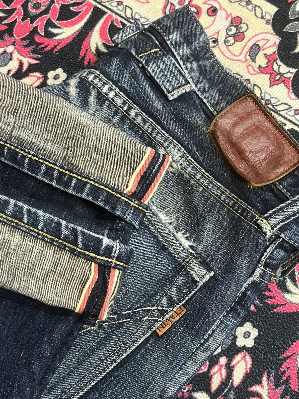Edwin ⚡️Selvedge⚡️Vintage Edwin 505Z Buckle Back Blue Washed Jeans Size US 29 - 12 Thumbnail