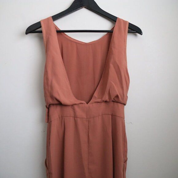 Aritzia Aritzia Wilfred Leila Mini Crepe Pleated Dress Peach Salmon Size XS / US 0-2 / IT 36-38 - 4 Thumbnail