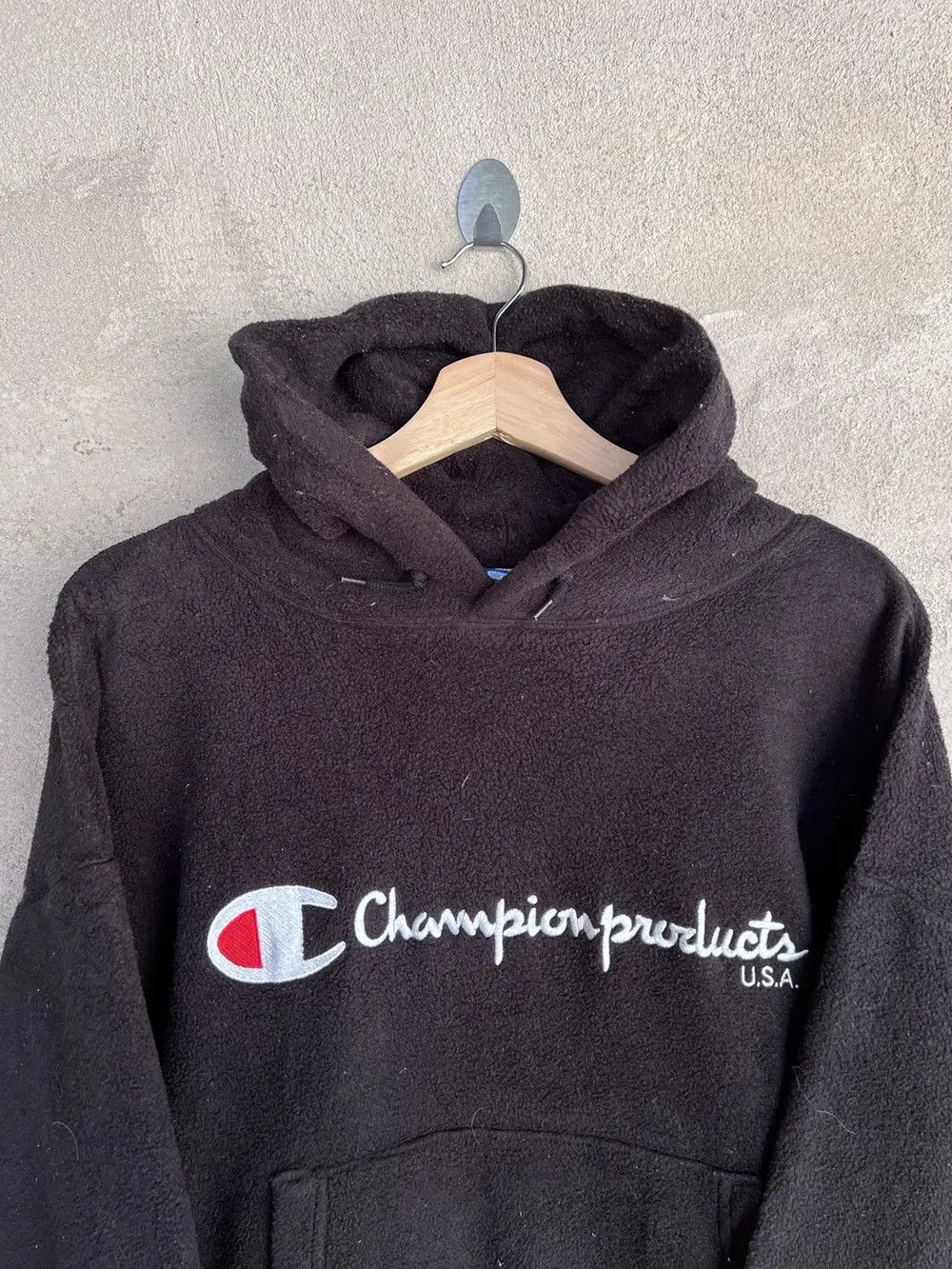 Champion × Vintage Vintage Champion Spellout Fleece Hoodies Size US L / EU 52-54 / 3 - 3 Thumbnail