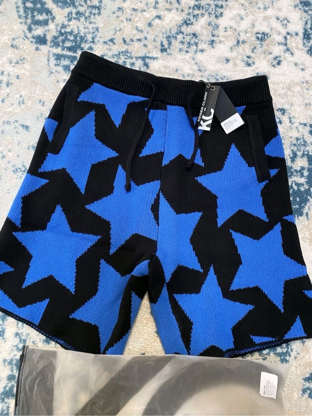 Keiser Clark Keiser Clark Prostar Knit Short Black Cobalt Blue Size L New Size US 36 / EU 52 - 2 Thumbnail