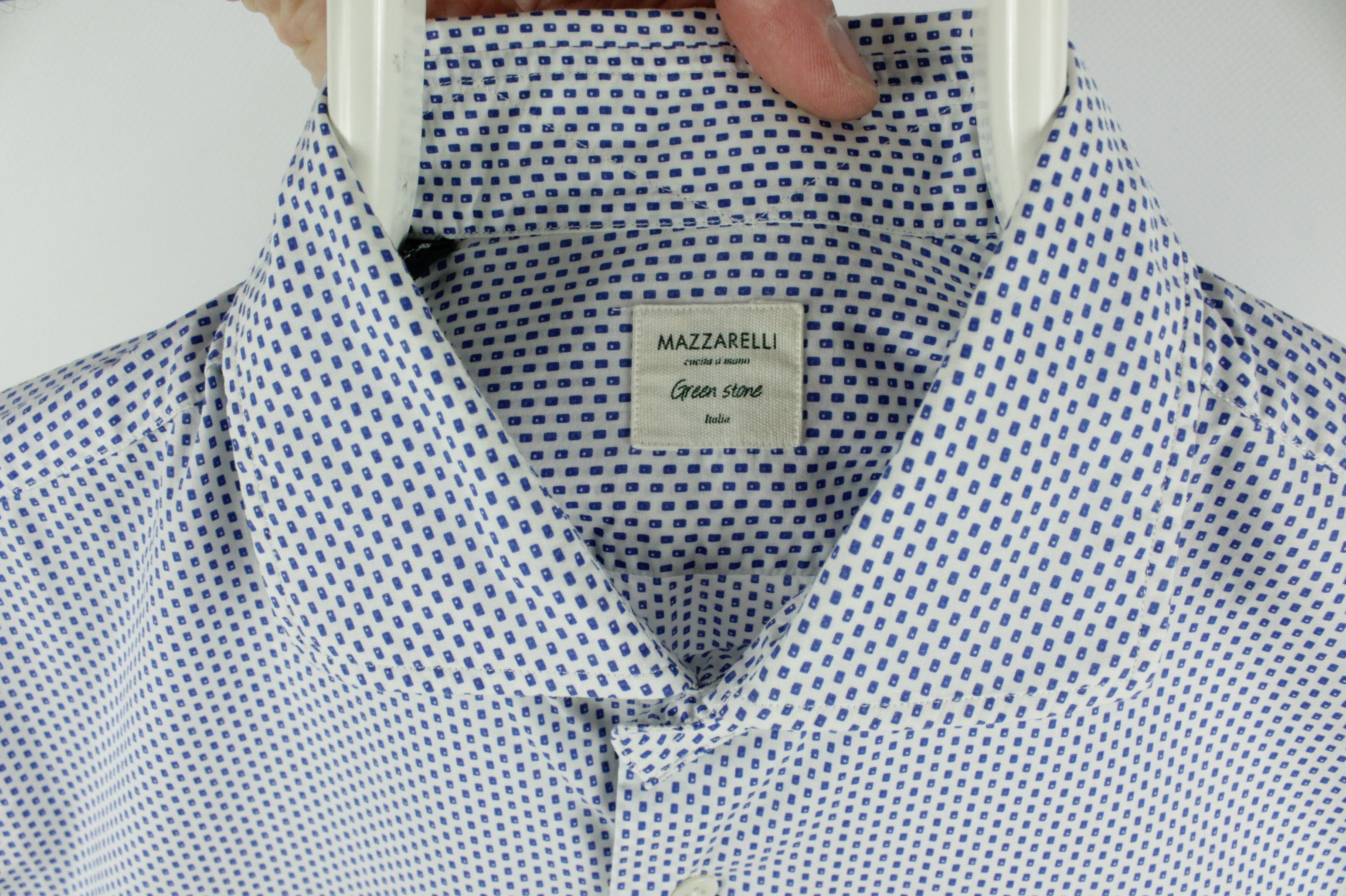 Mazzarelli Mazzarelli Green Stone Micro Pattern Slim Fit Dress Shirt Size US M / EU 48-50 / 2 - 3 Thumbnail