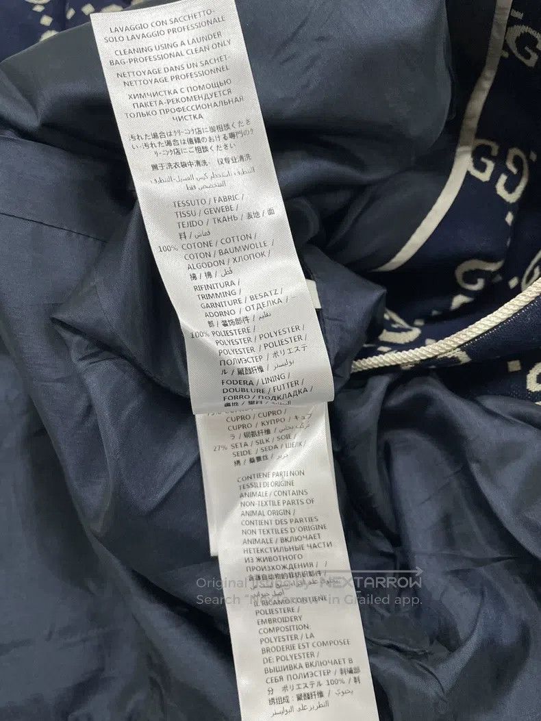 Gucci Gucci Blue full logo full double G coat jacket Size XS / US 0-2 / IT 36-38 - 6 Thumbnail