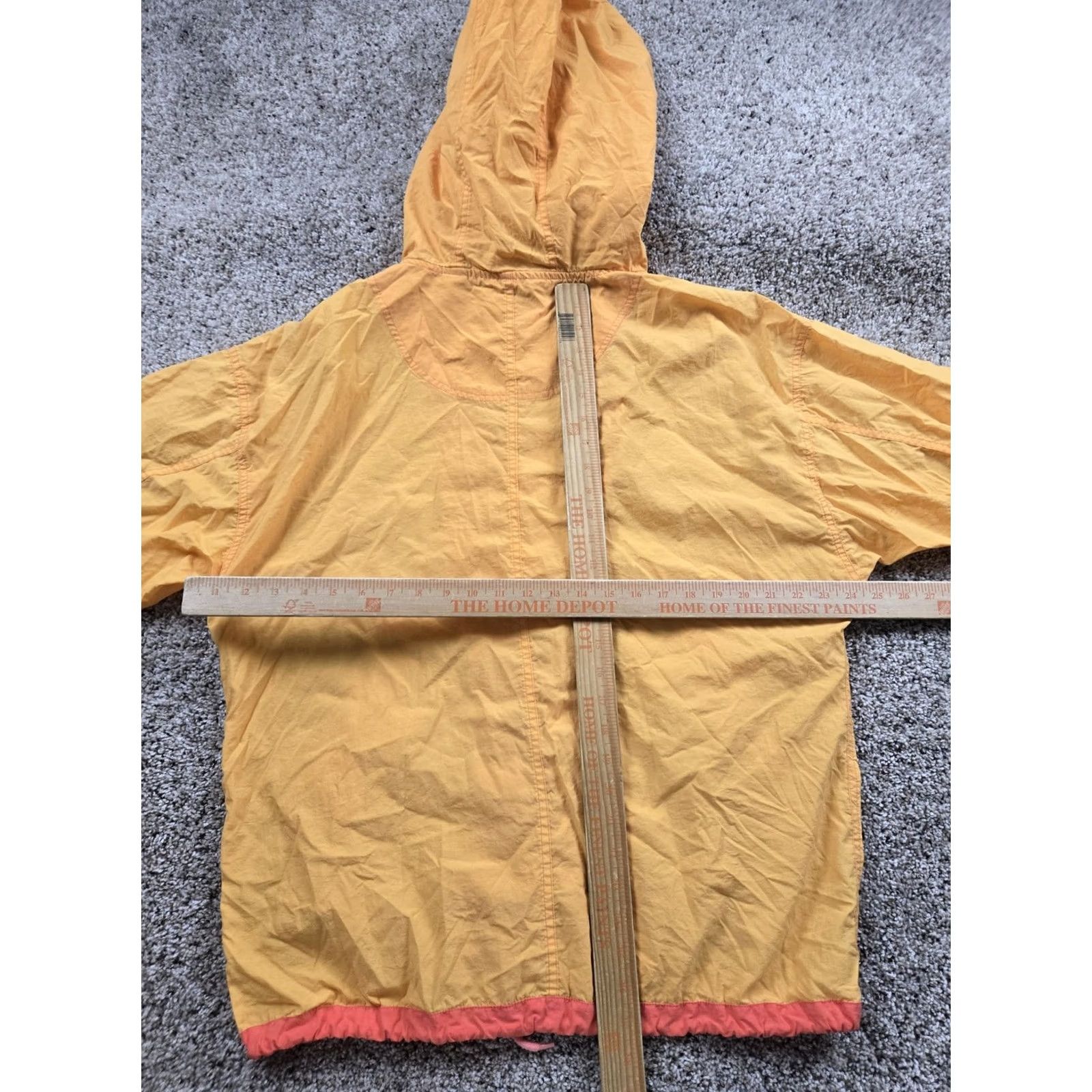 Gap VINTAGE GAP Jacket Womens L Yellow Orange Hooded Nylon Windbreaker Zip 90s Size L / US 10 / IT 46 - 7 Thumbnail