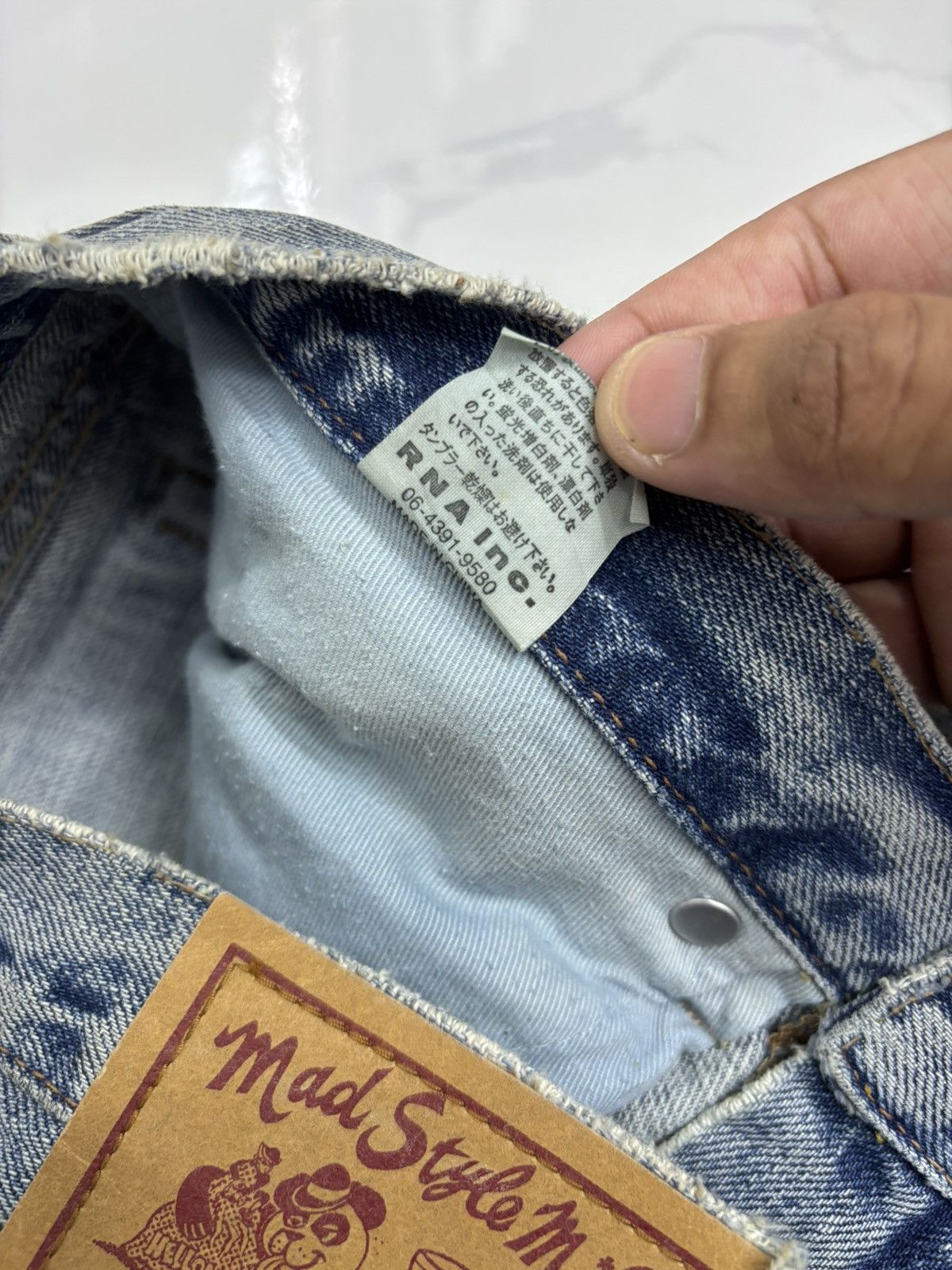 Hysteric Glamour × Japanese Brand × Undercover 🔥VINTAGE RNA MAD STYLE RIPPED DISTRESS DENIM JEANS Size US 32 / EU 48 - 11 Thumbnail