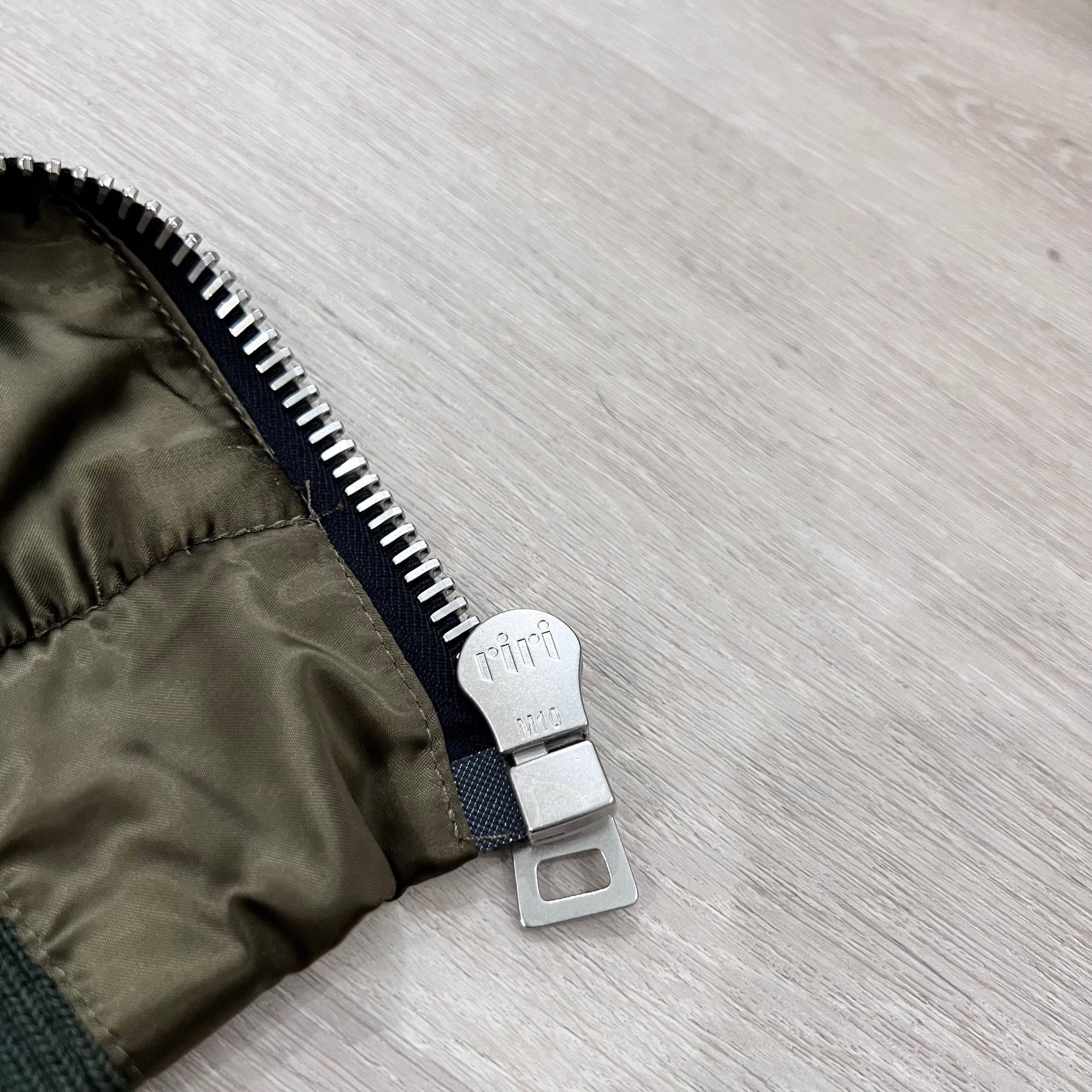 Represent Puffy Satin Olive Bomber Jacket